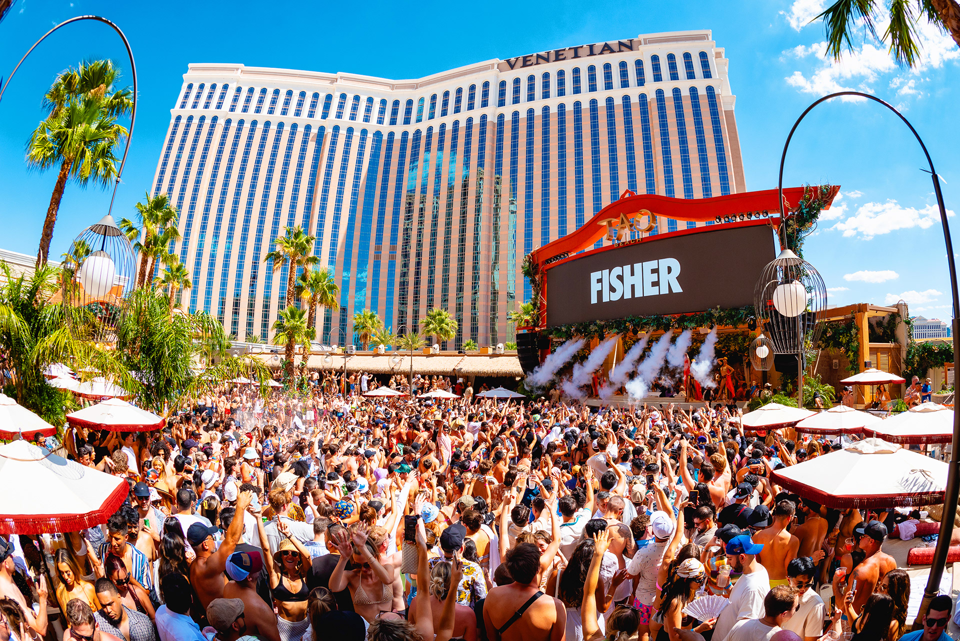 Fisher performing at Tao Beach in Las Vegas
