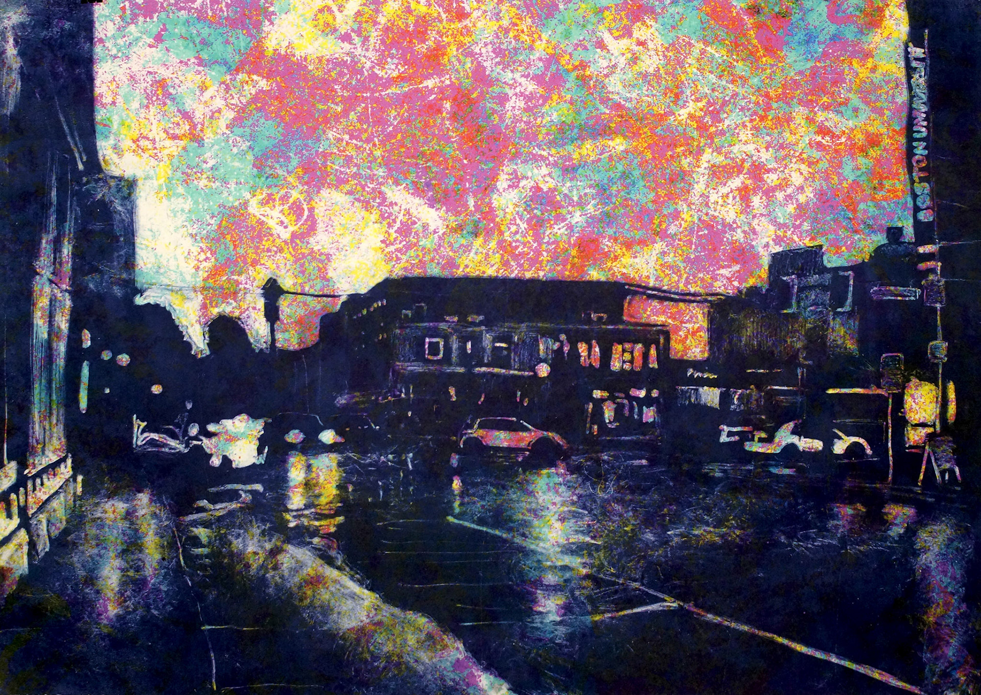 Sotto la Pioggia, 2021, Monotype