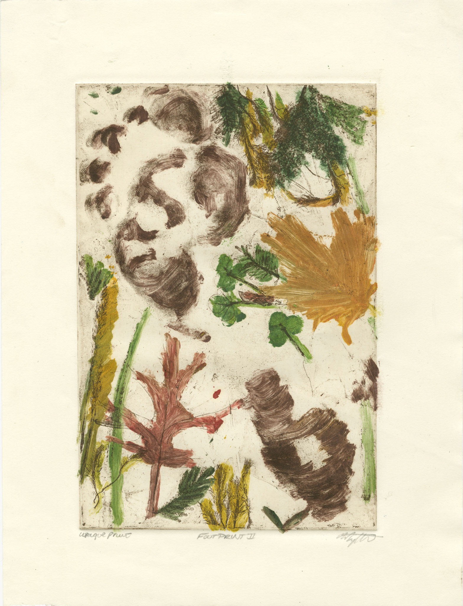 Footprint II, 2017, Etching and Monotype