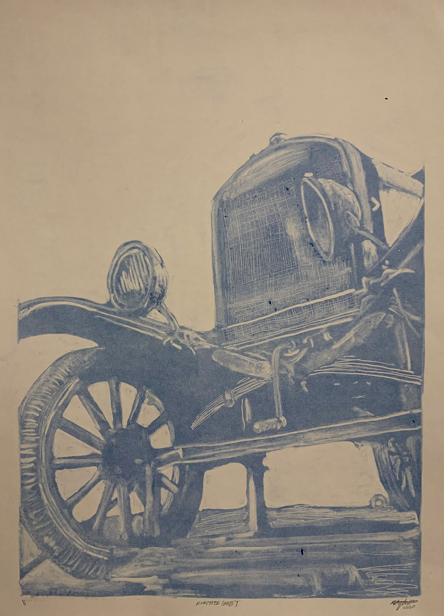 Roadster Ghost, 2021, Monotype