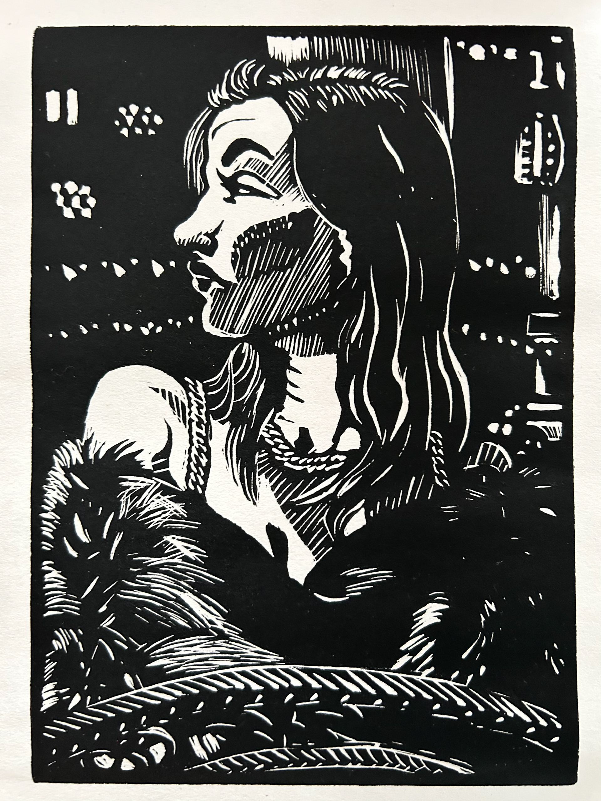 Sarah, 2025, Linocut