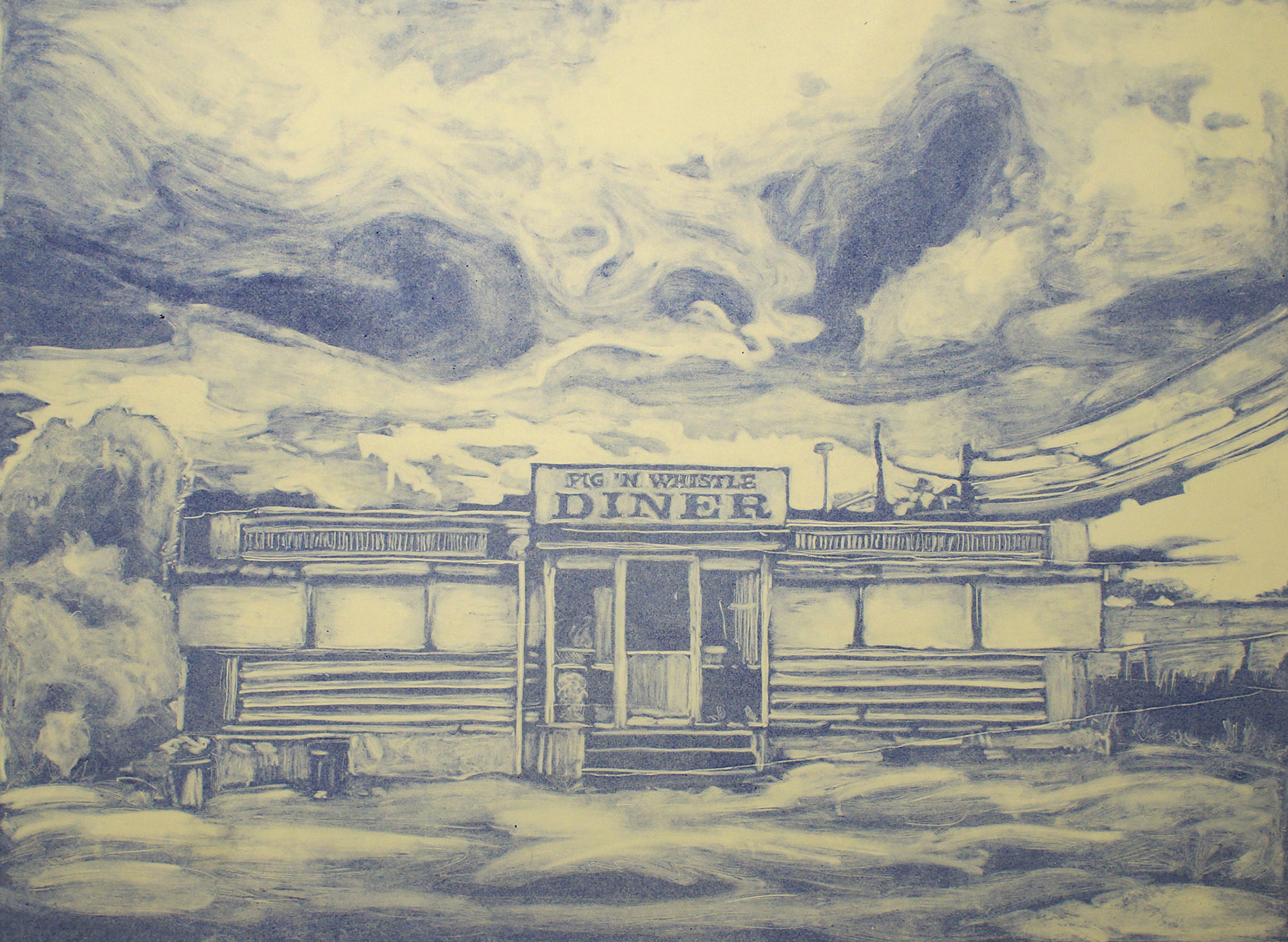 Pig n' Whistle G, 2021, Monotype