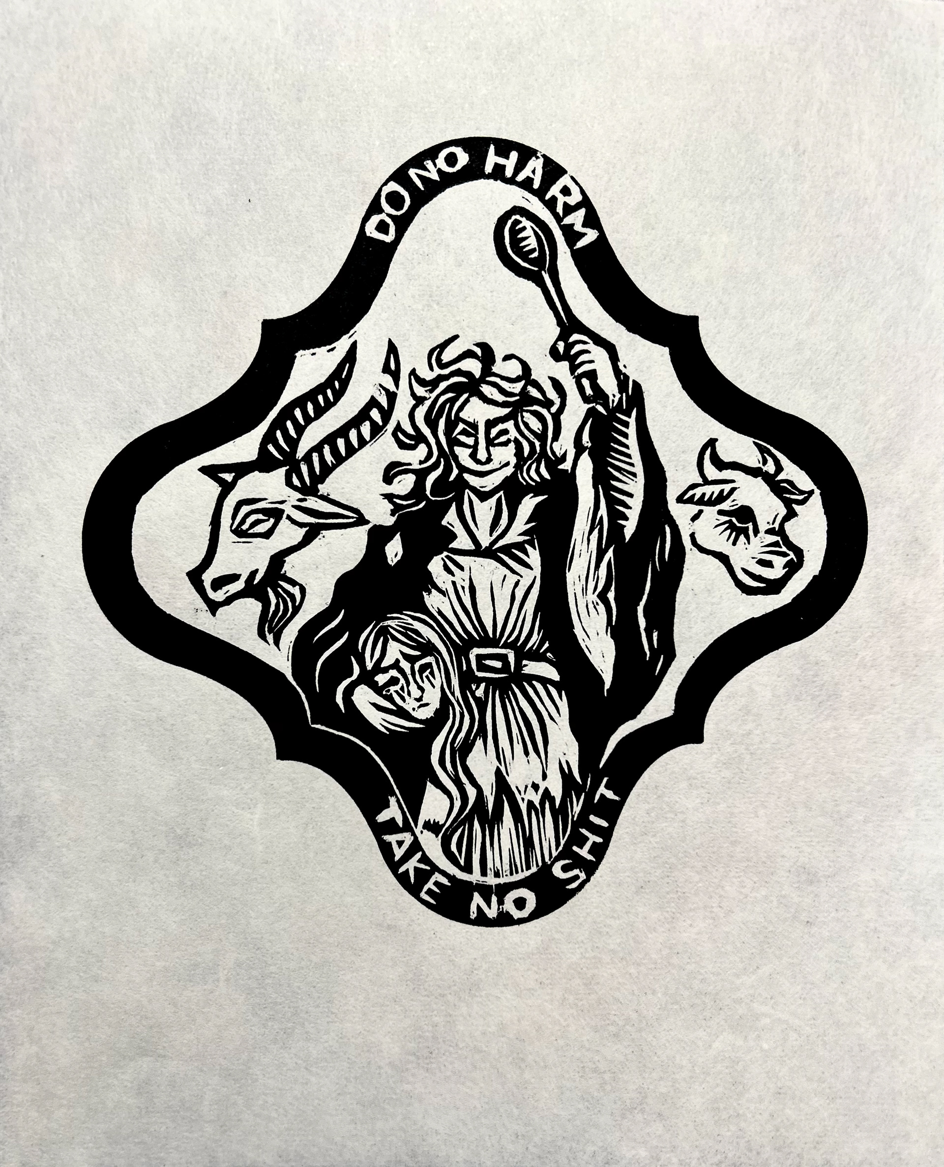 Tatterhood, 2025, Woodcut