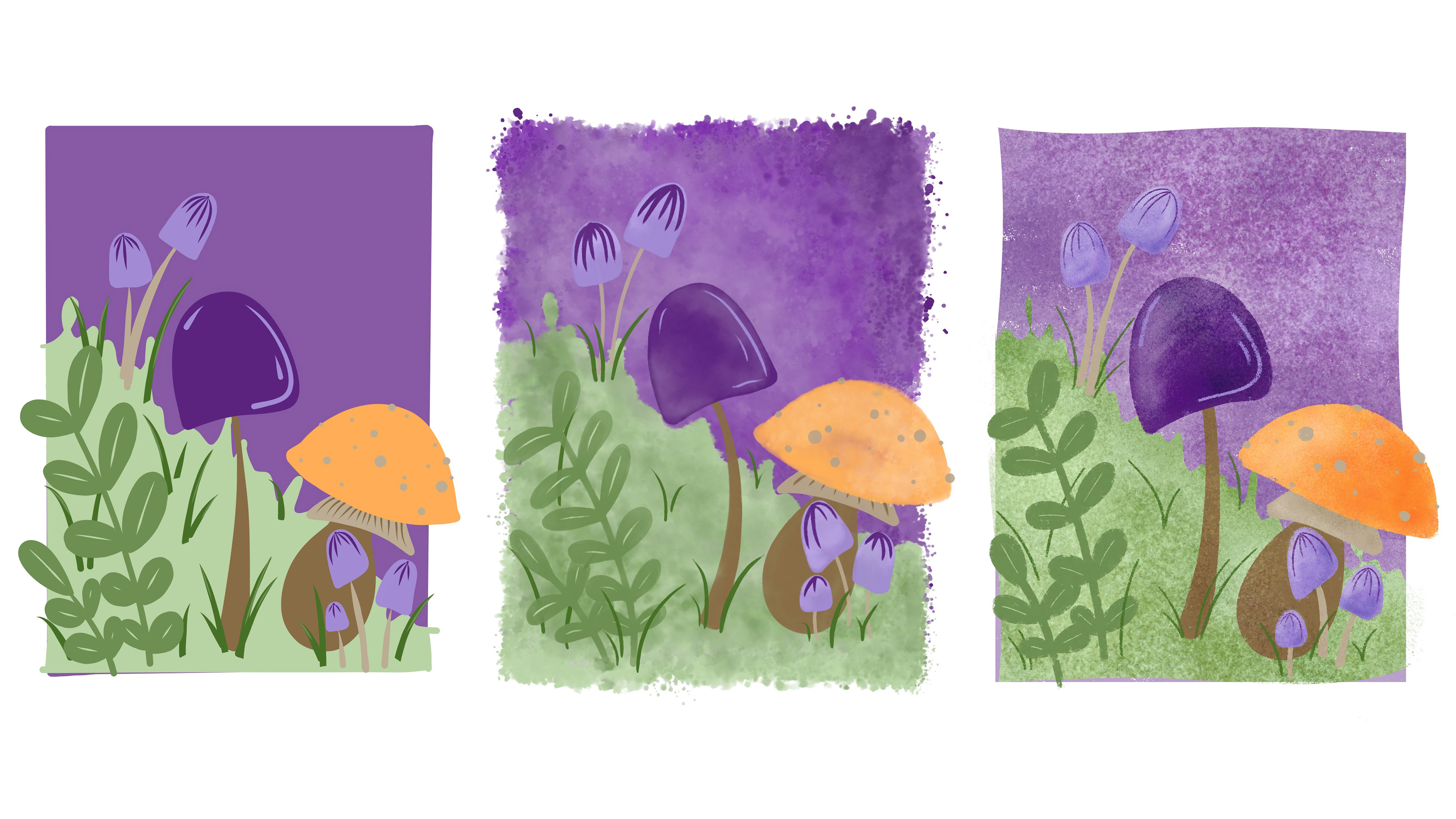 3-style mushrooms - Adobe Fresco (class)