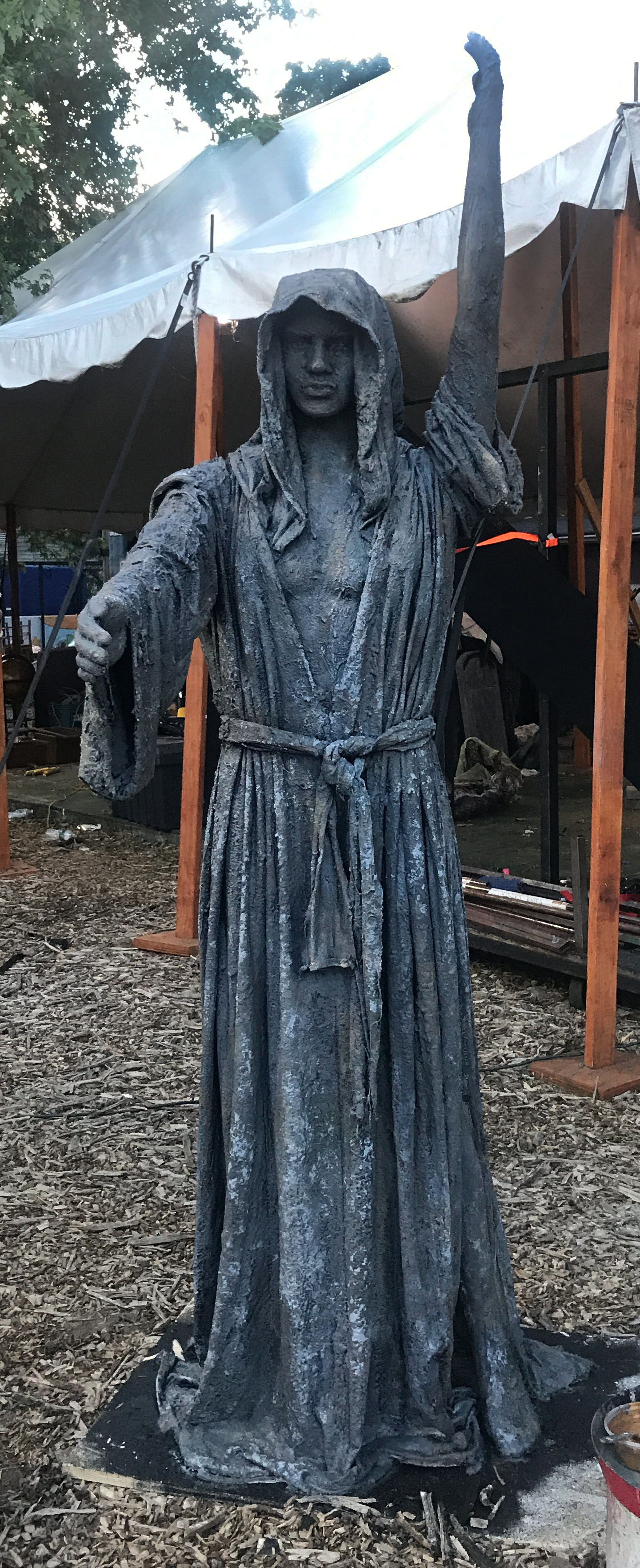Gateway's Haunted Playhouse - faux stone statue