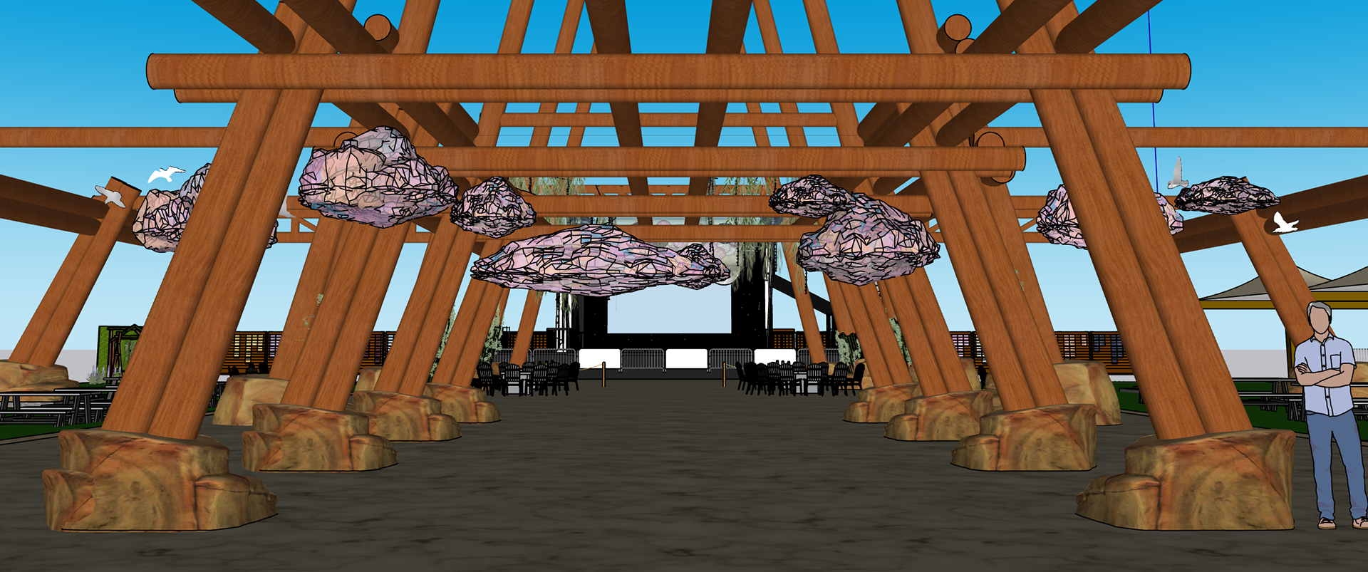 Party on the Patio Taylor Swift Tribute - 3D Model SketchUp - Mohegan Sun