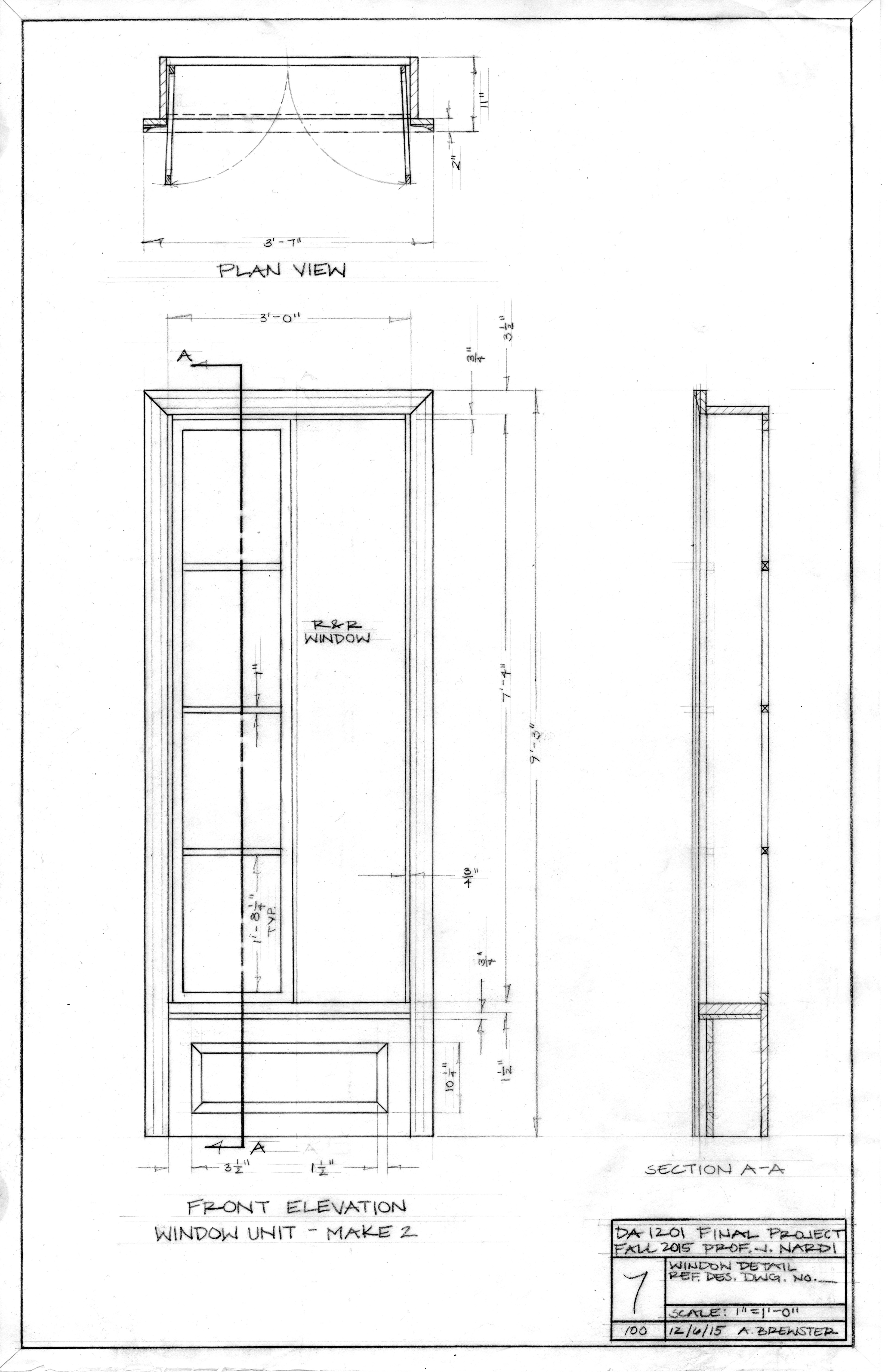Final 7 of 7 - window detail - hand drafted - course assignment