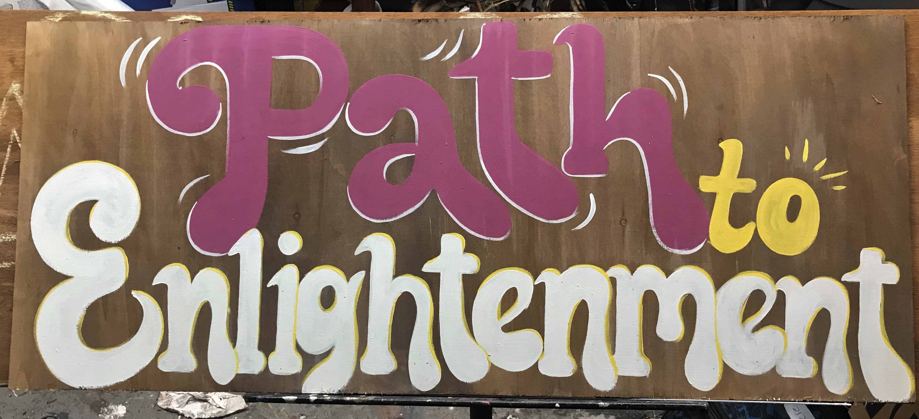 Gateway's Haunted Playhouse - designed, handlettered sign