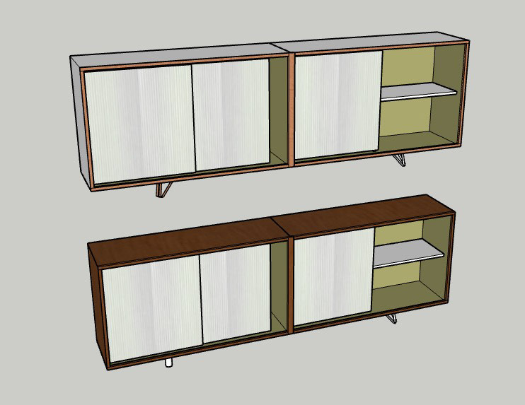 refurbished media console planning - SketchUp