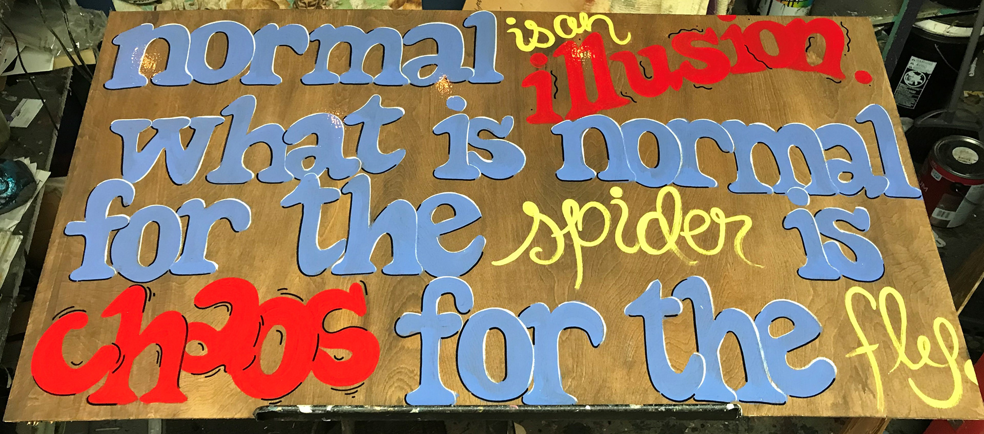 Gateway's Haunted Playhouse - designed, handlettered sign