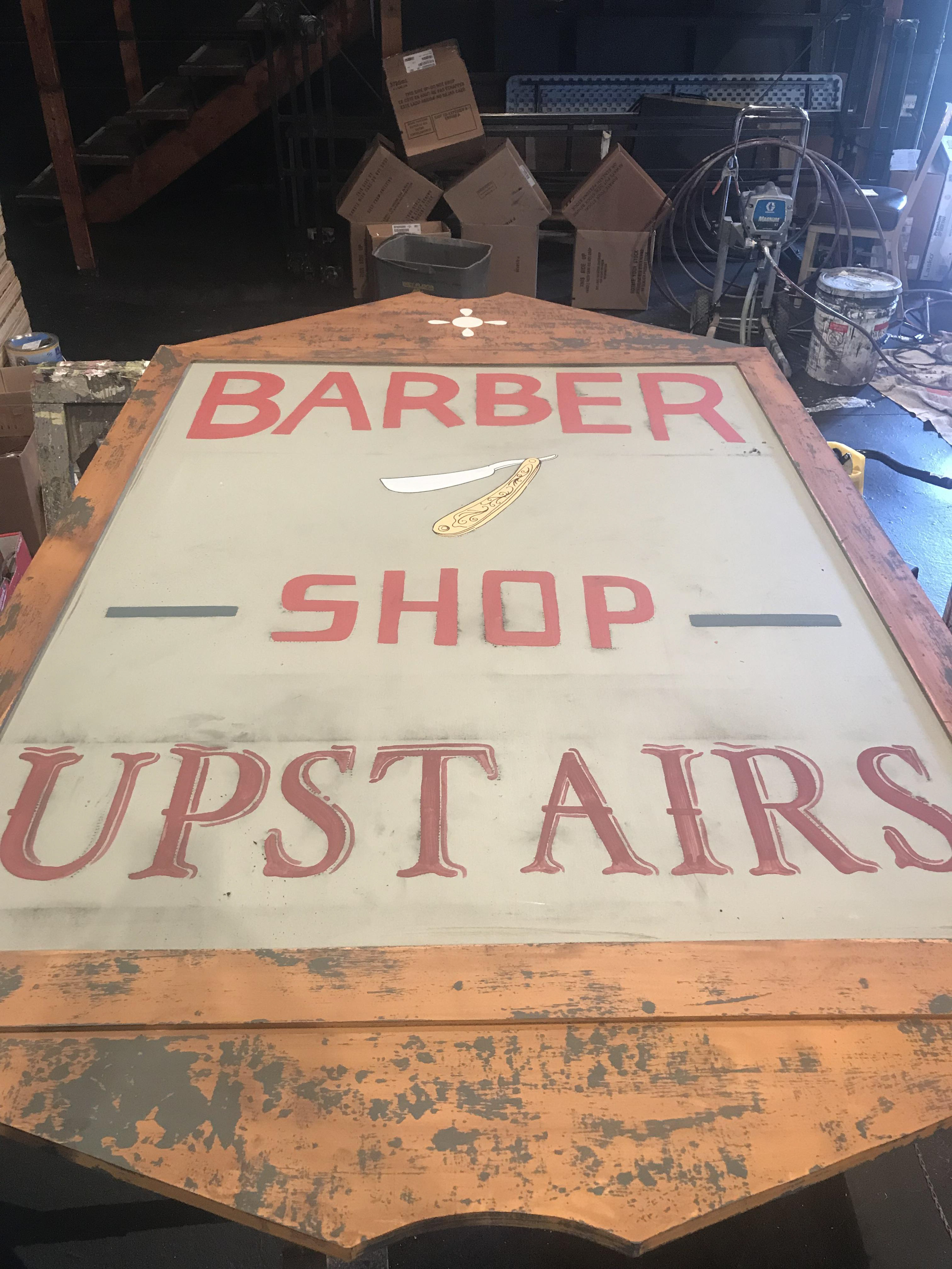 Sweeney Todd - Connecticut Repertory Theatre - pounced, handlettered sign