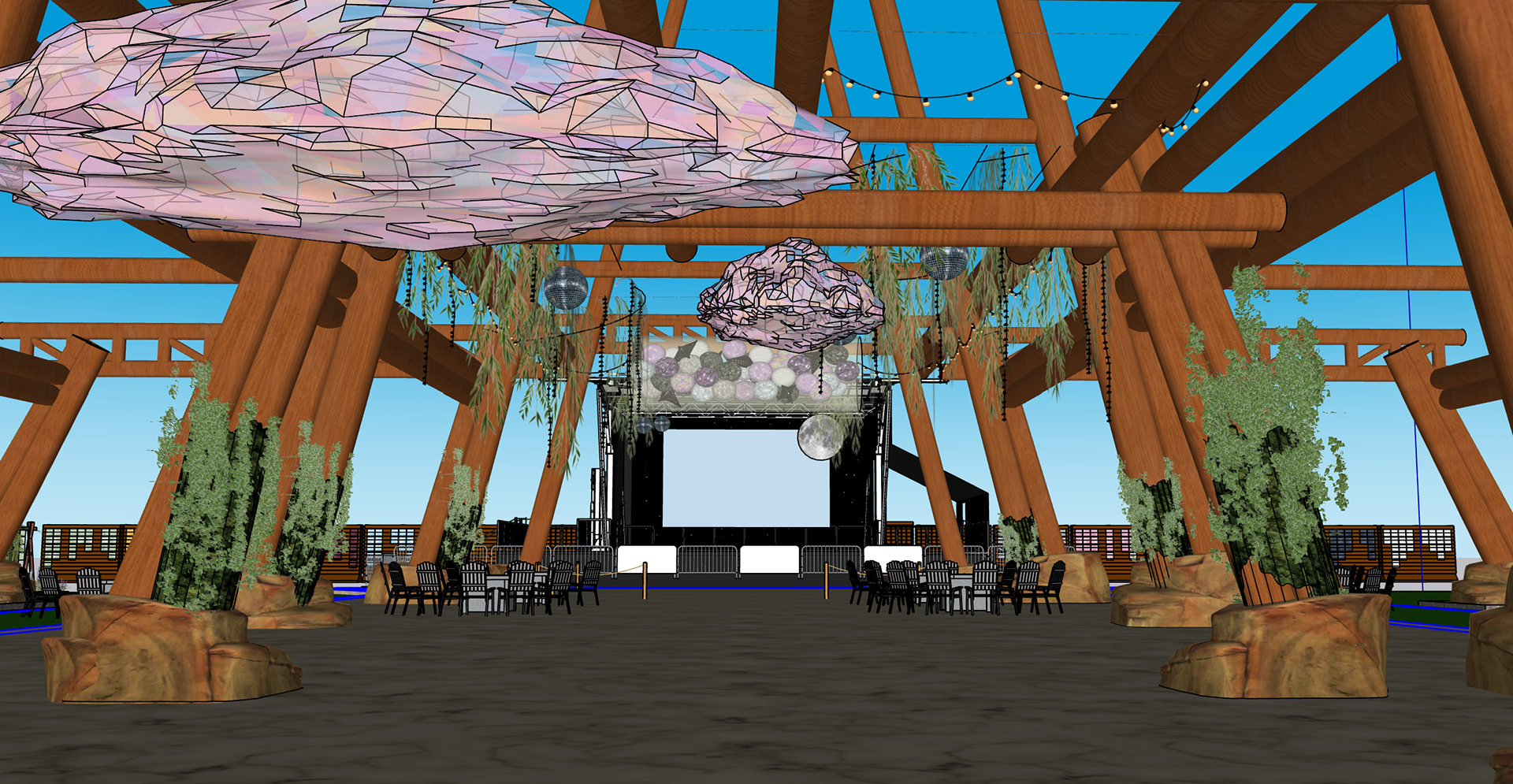 Party on the Patio Taylor Swift Tribute - 3D Model SketchUp - Mohegan Sun