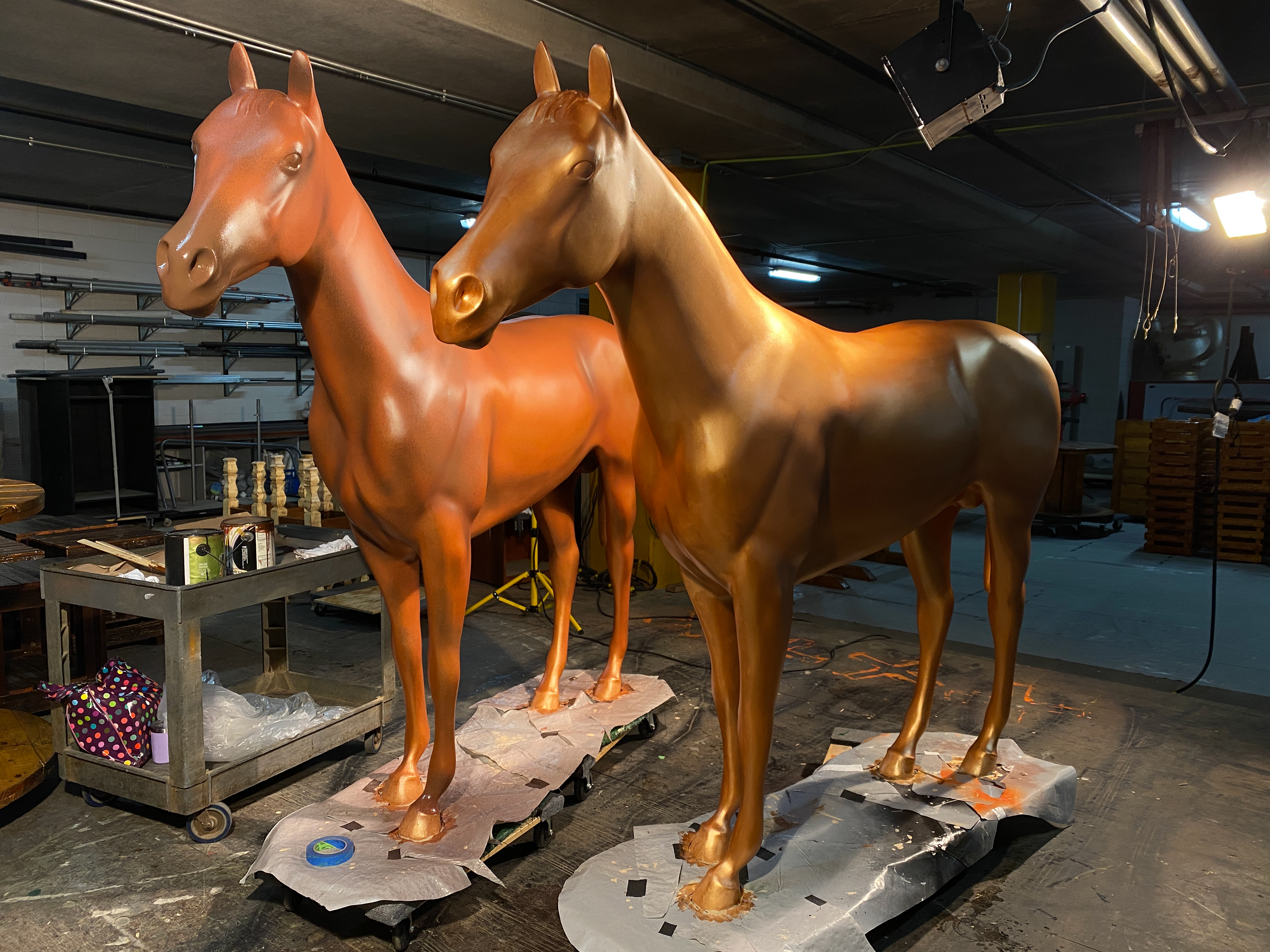 Derby Horse Repaint - process - Mohegan Sun