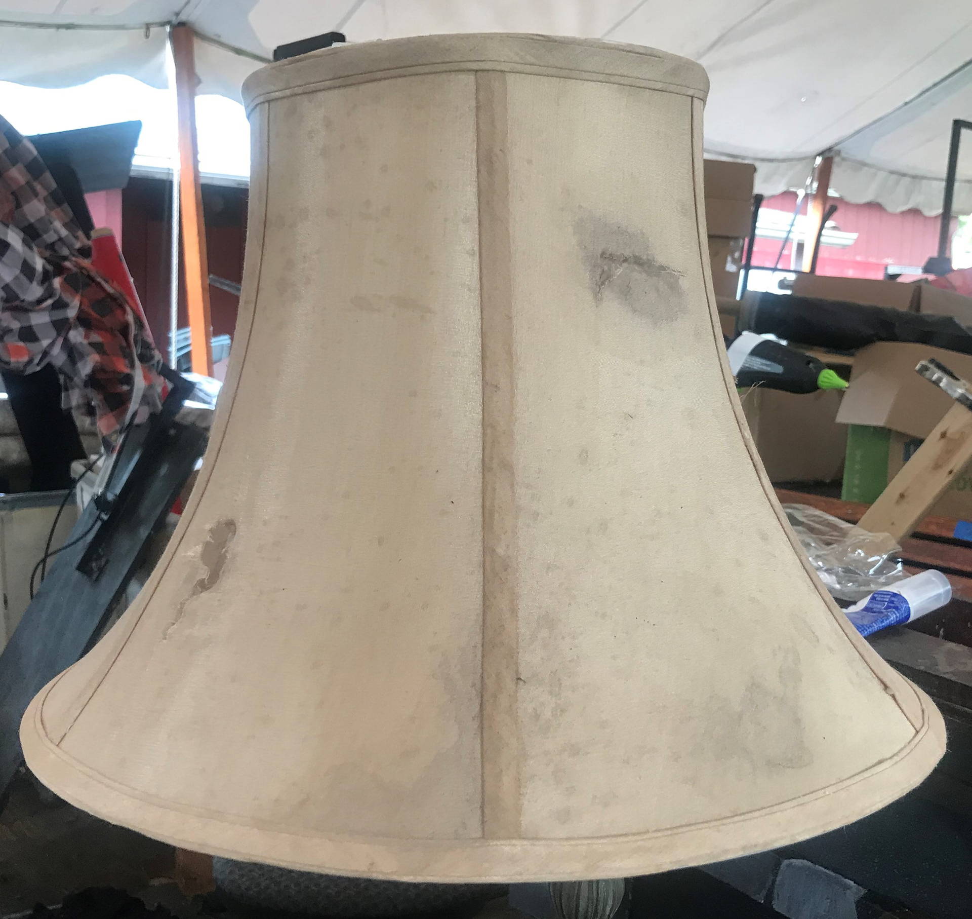 Gateway's Haunted Playhouse - fabric distressing