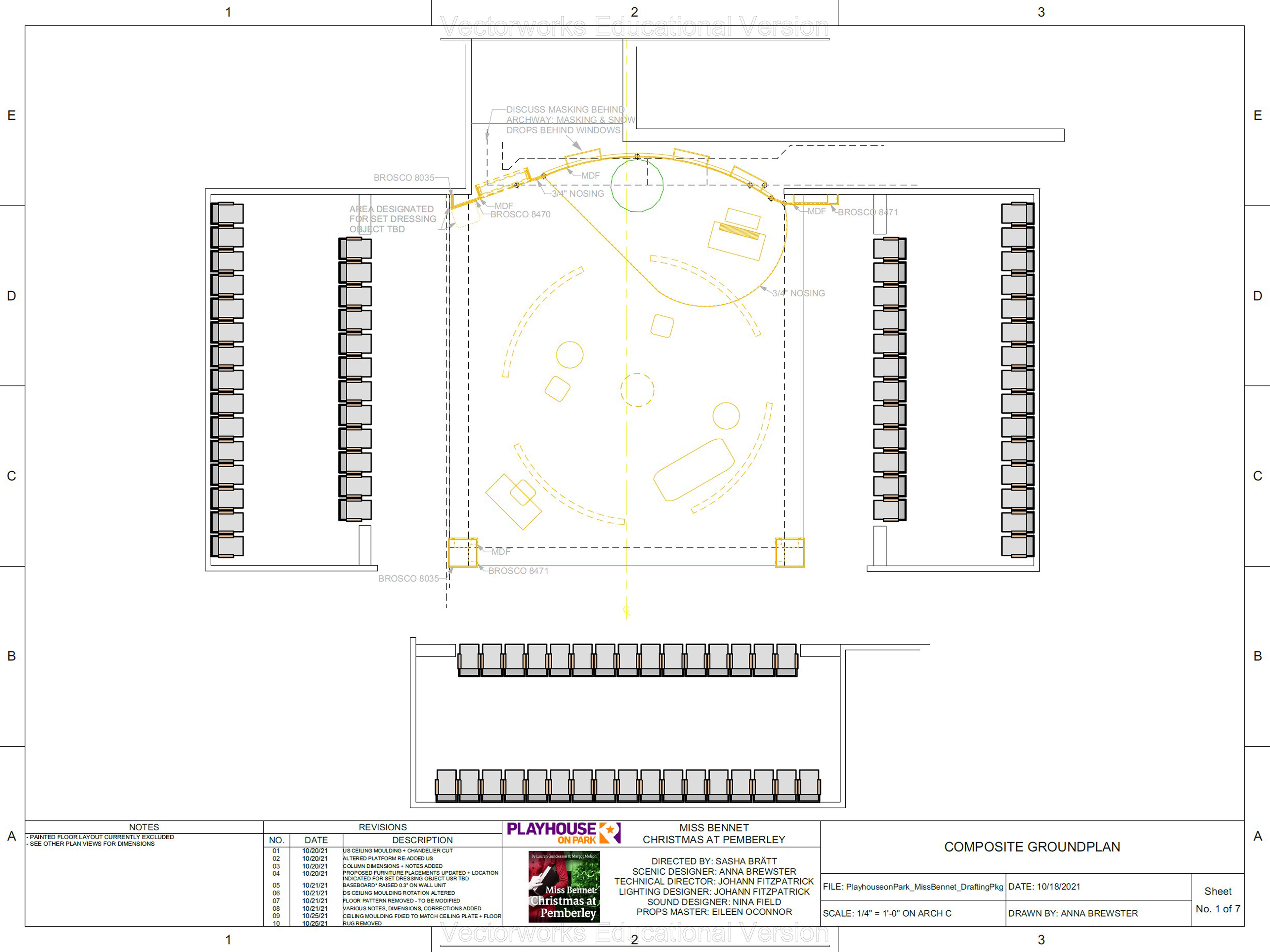 Composite groundplan - Miss Bennet: Christmas at Pemberley - Playhouse on Park