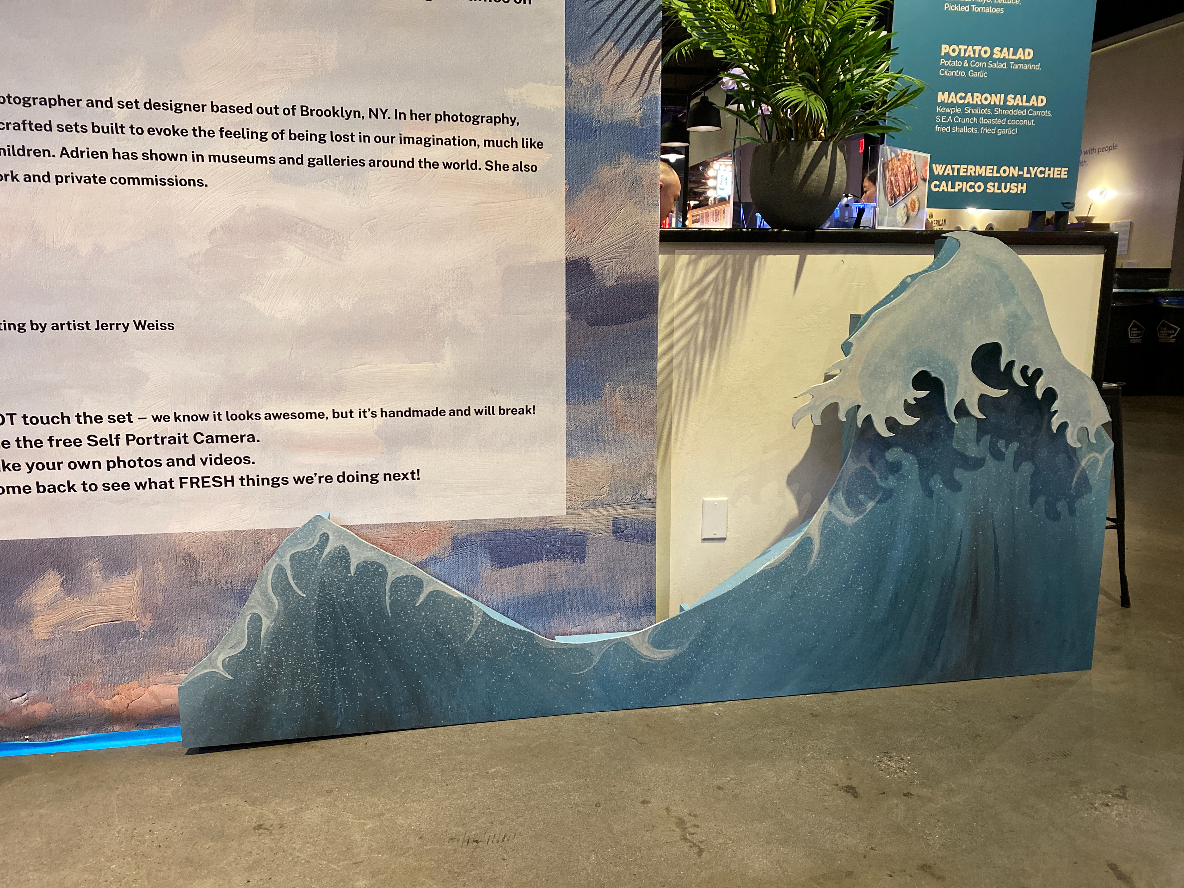 The Market Line NYC - commissioned photo-op installation - primary contribution: waves