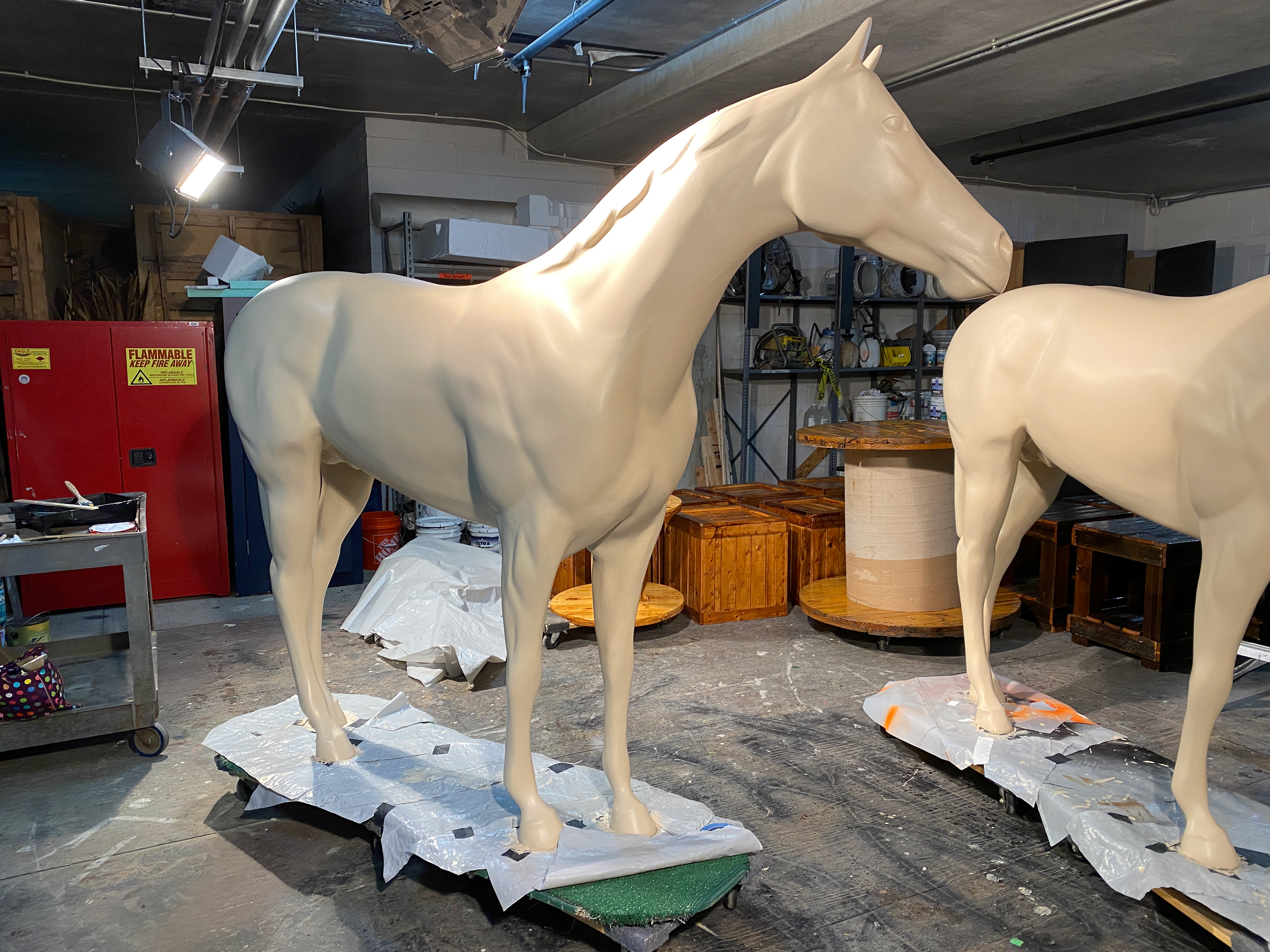 Derby Horse Repaint - process - Mohegan Sun