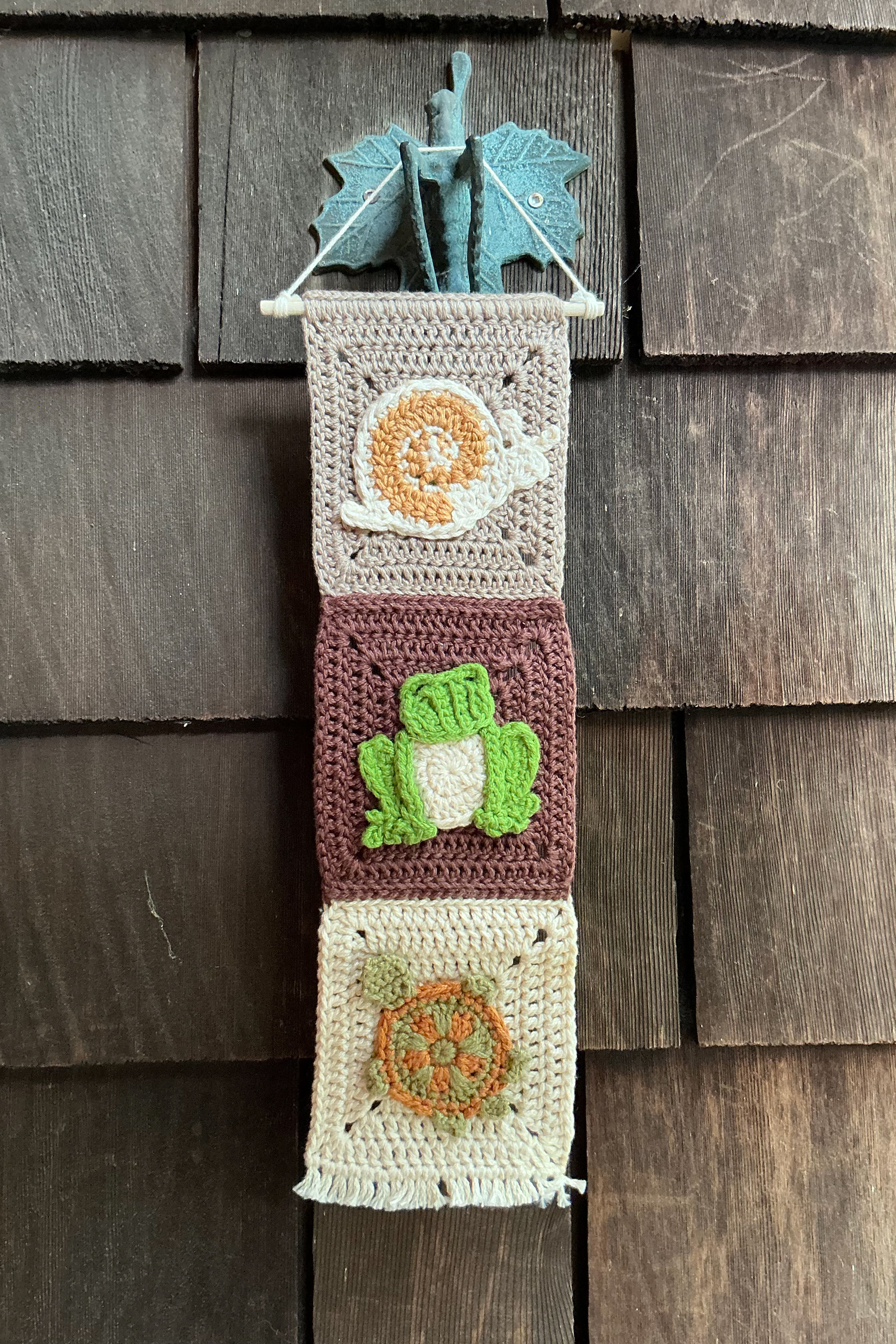 woodland critter hanging - crochet
