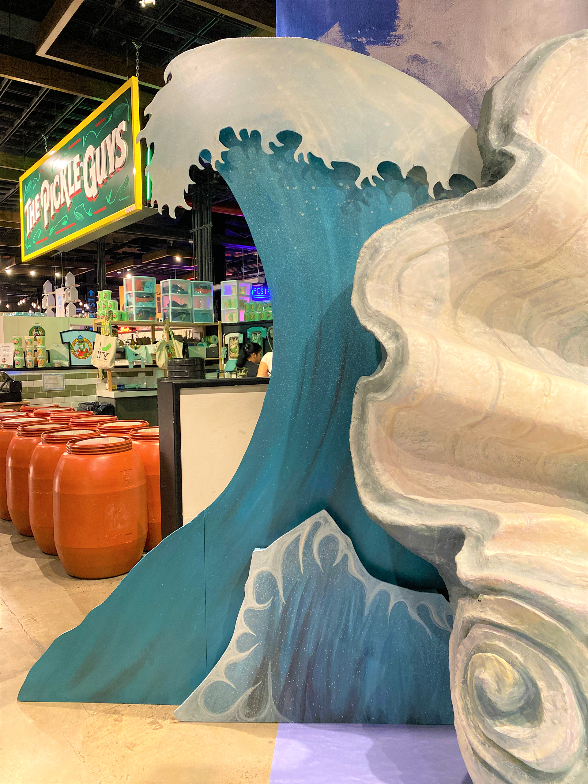 The Market Line NYC - commissioned photo-op installation - primary contribution: waves