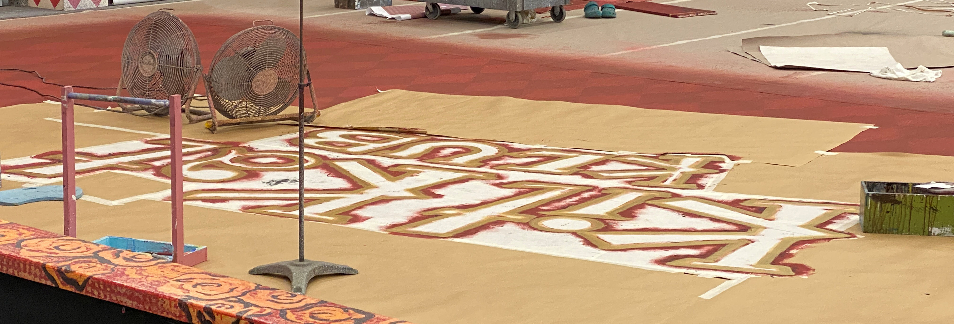 Cabaret - Goodspeed Musicals - show drop lettering - in progress