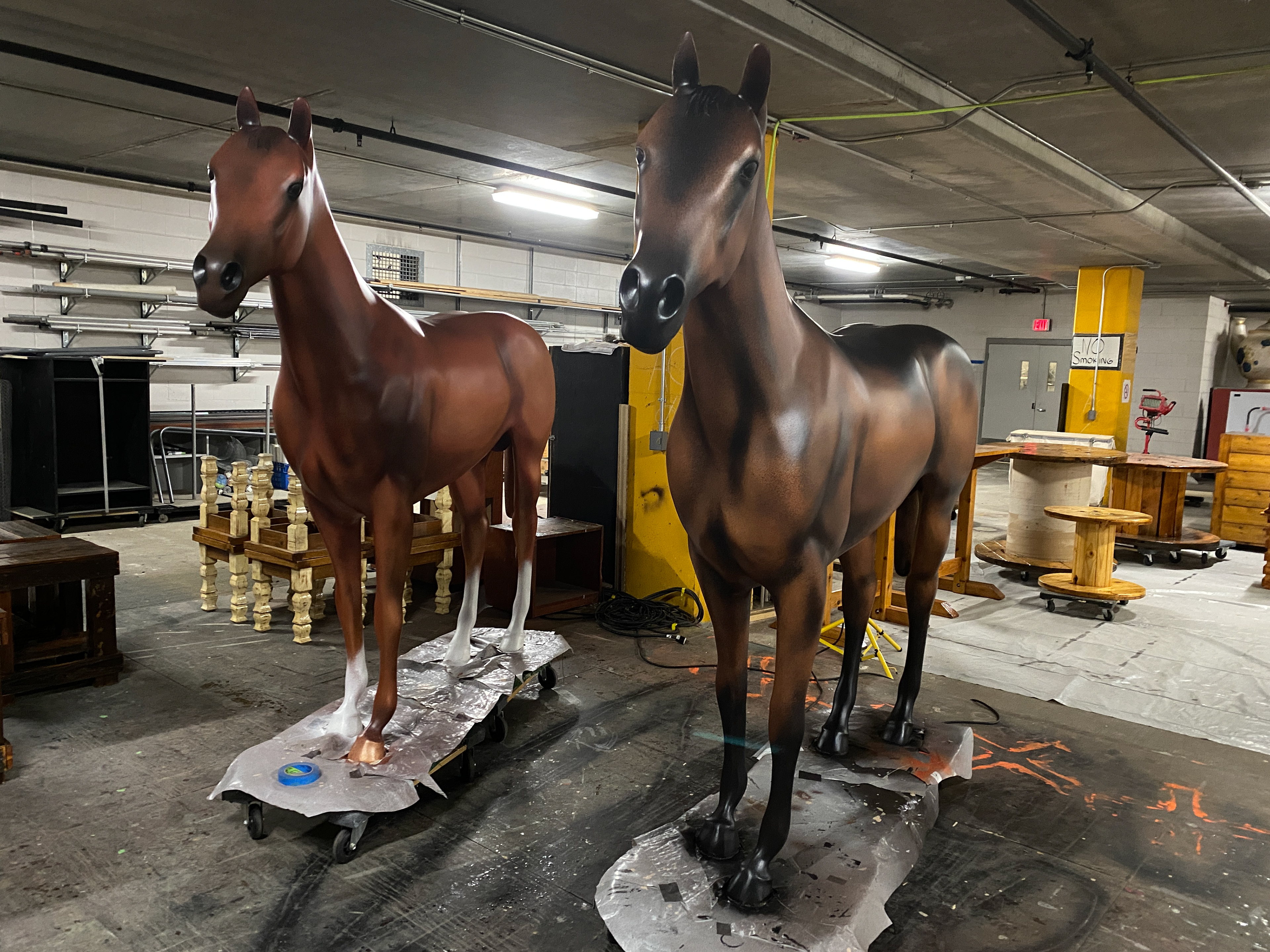 Derby Horse Repaint - process - Mohegan Sun