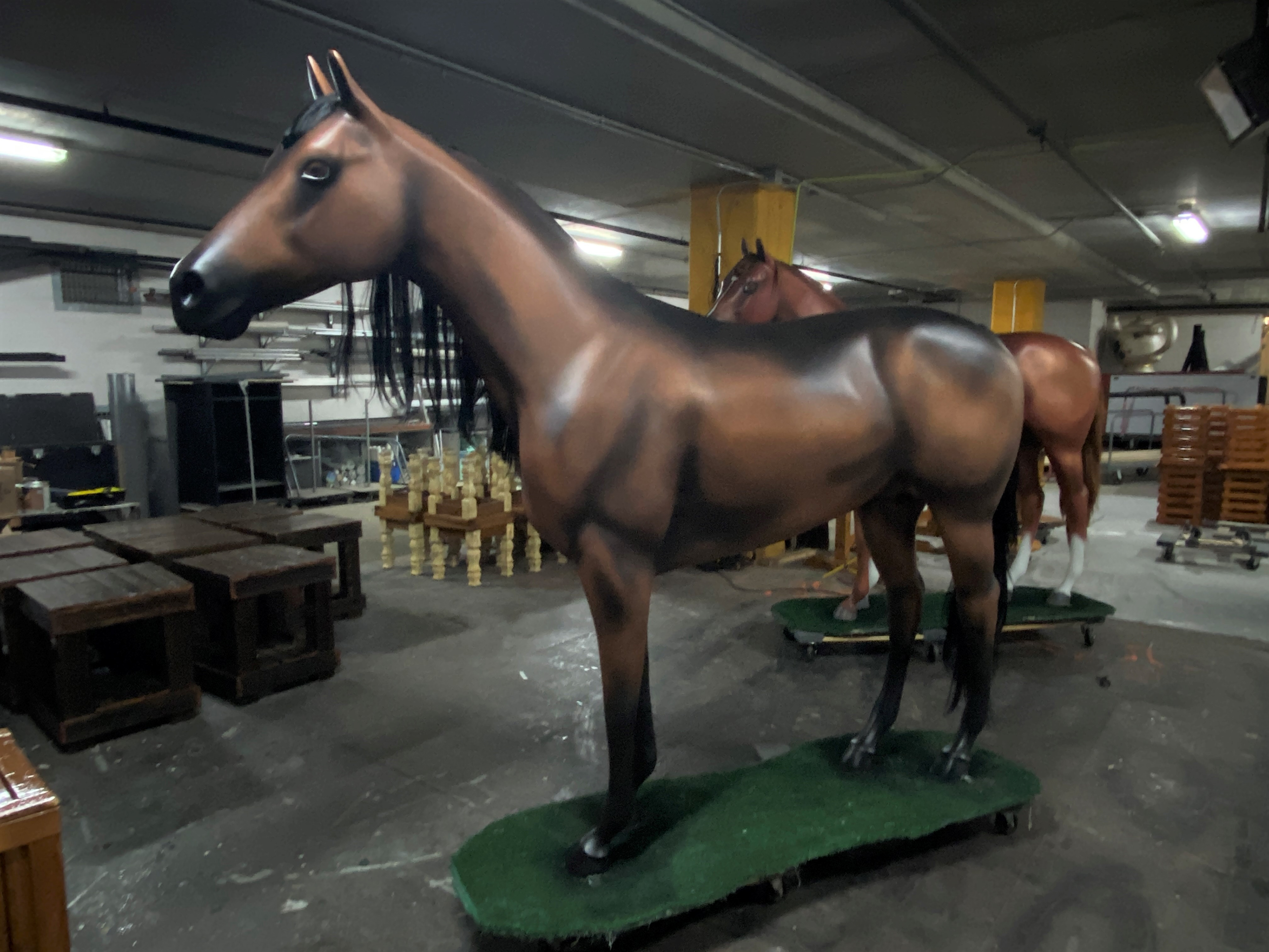 Derby Horse Repaint - final brown - Mohegan Sun
