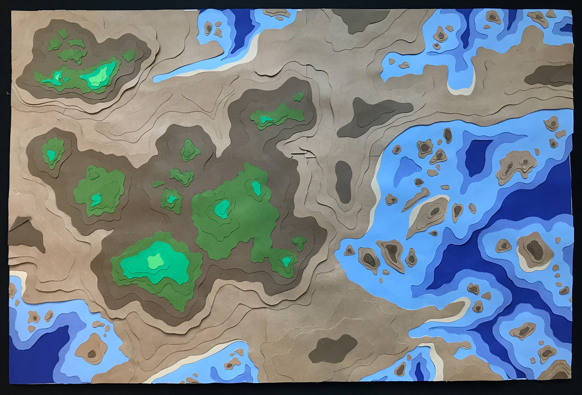 topographical map - cardstock
