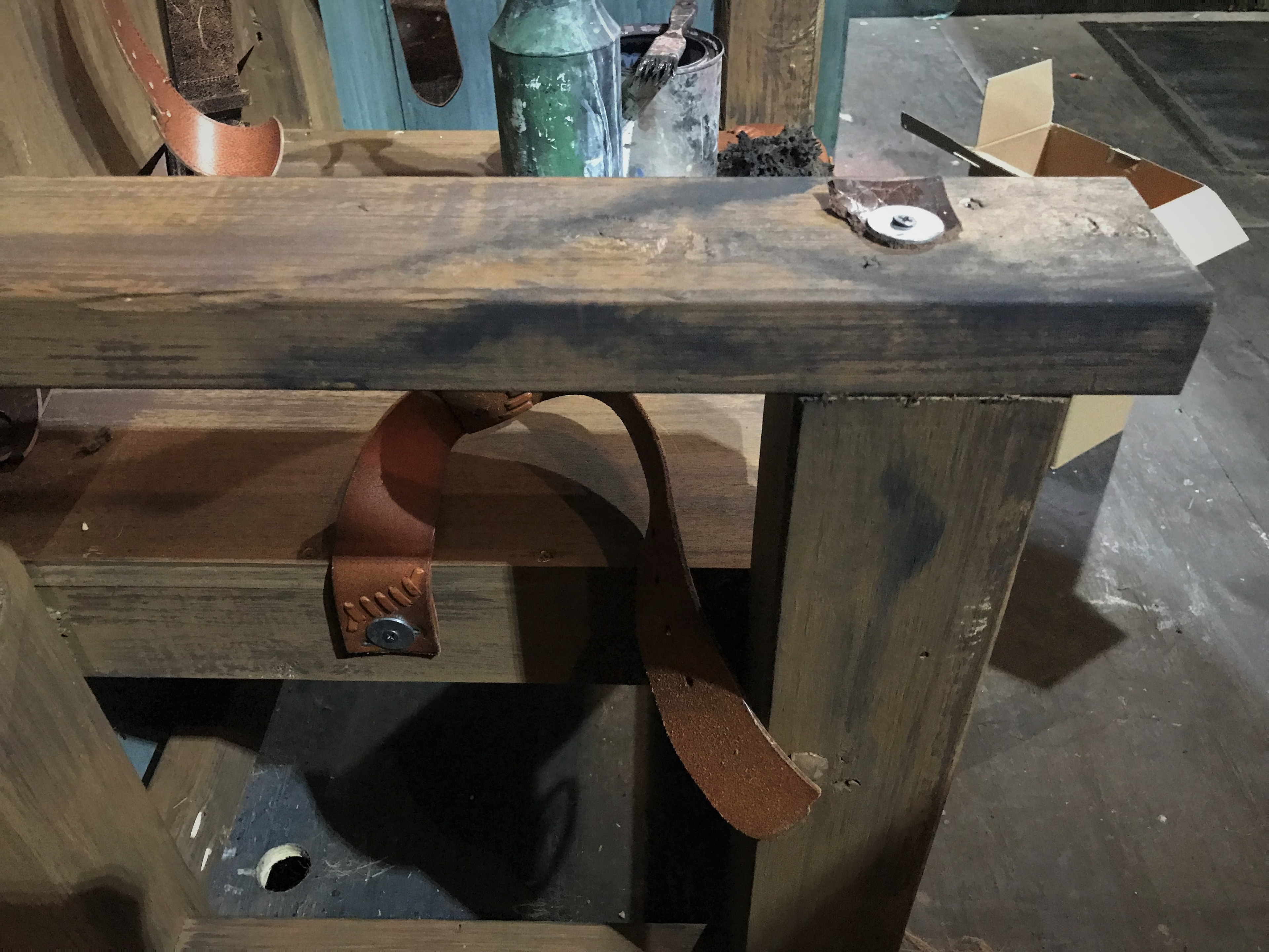 Gateway's Haunted Playhouse - electric chair prop, woodgrain & burn marks