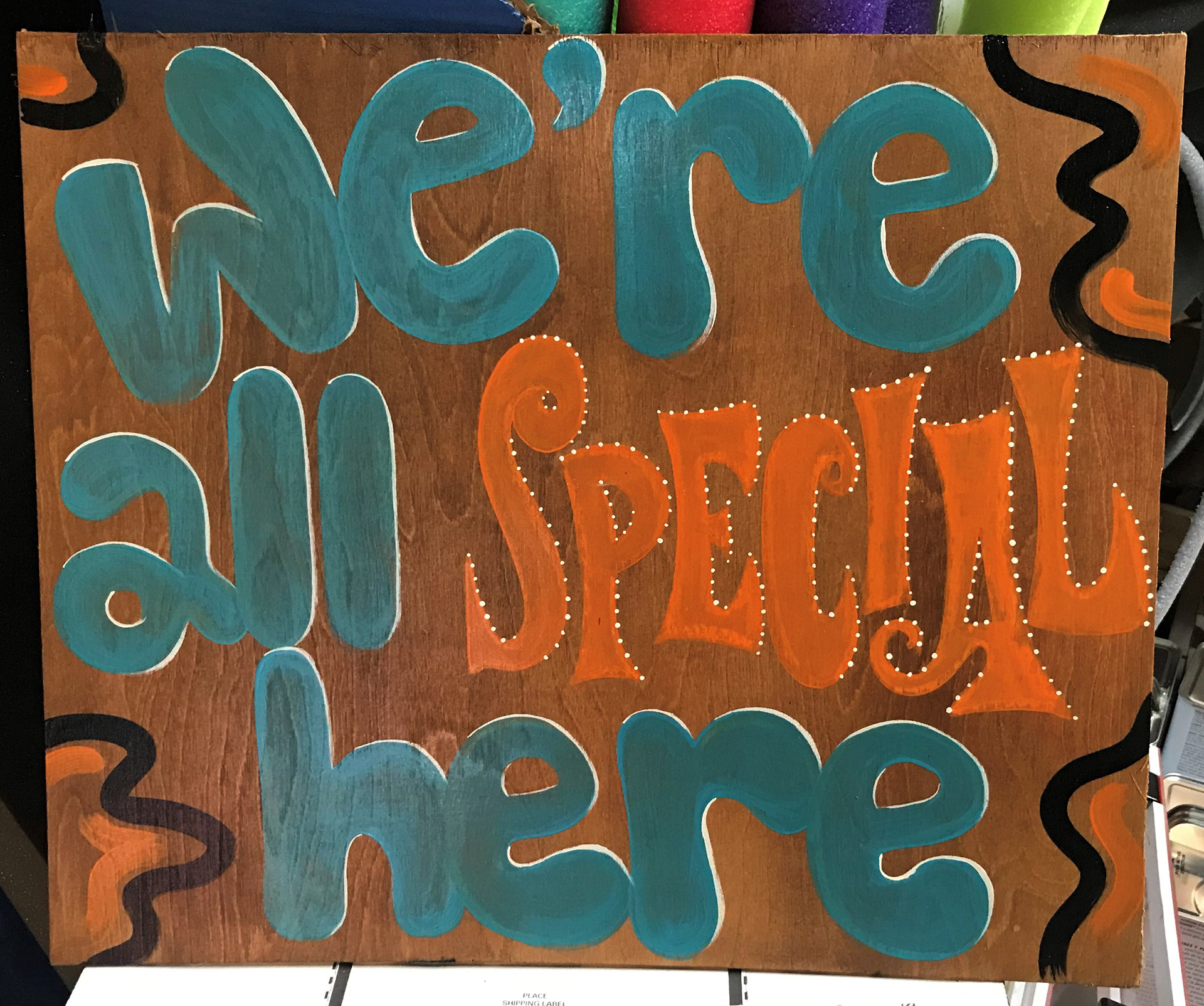 Gateway's Haunted Playhouse - designed, handlettered sign