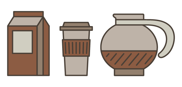 coffee icons - Adobe Illustrator (class)