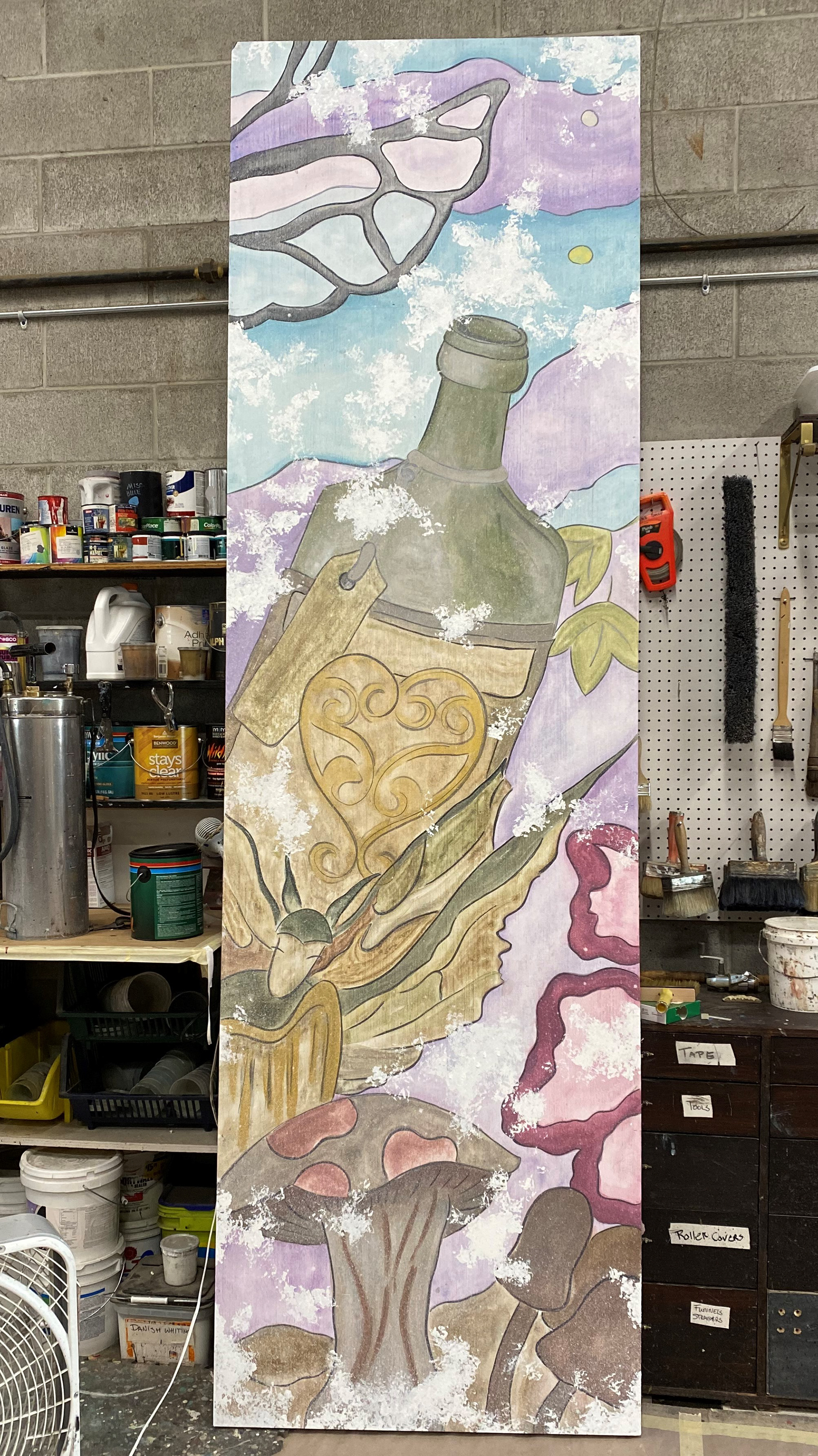 Playhouse on Park - A Midsummer Night's Dream - proscenium, right leg, aging in progress