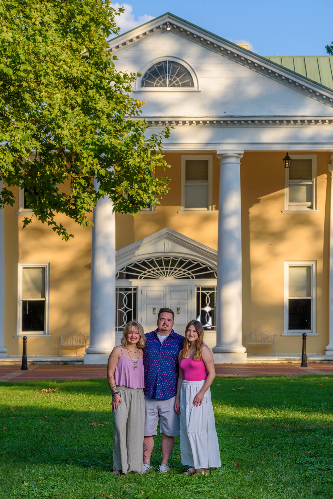 Family photographs in a  park in Wilmington