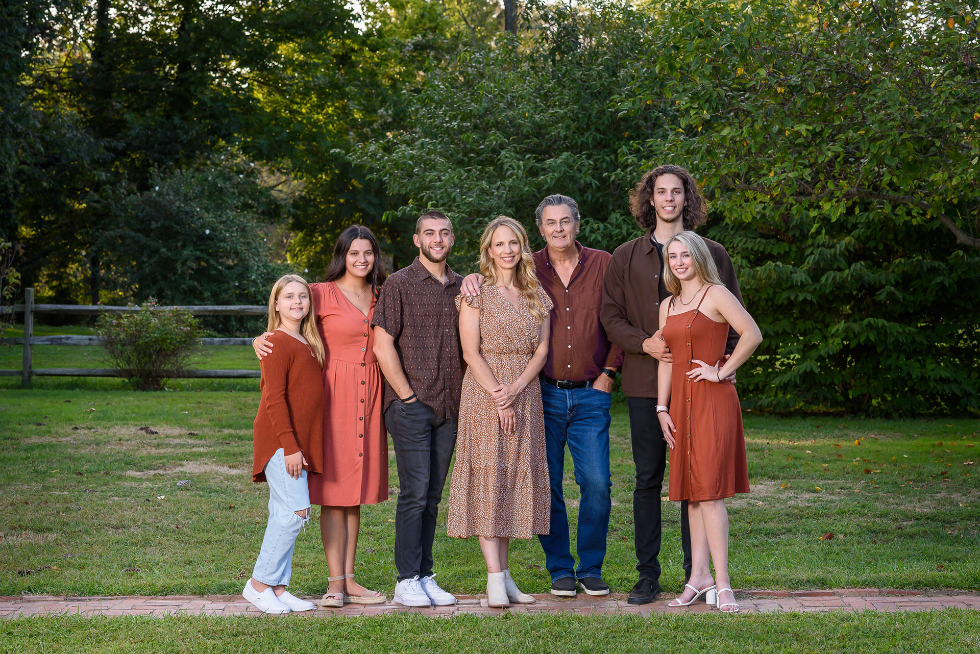 Familly group in a park