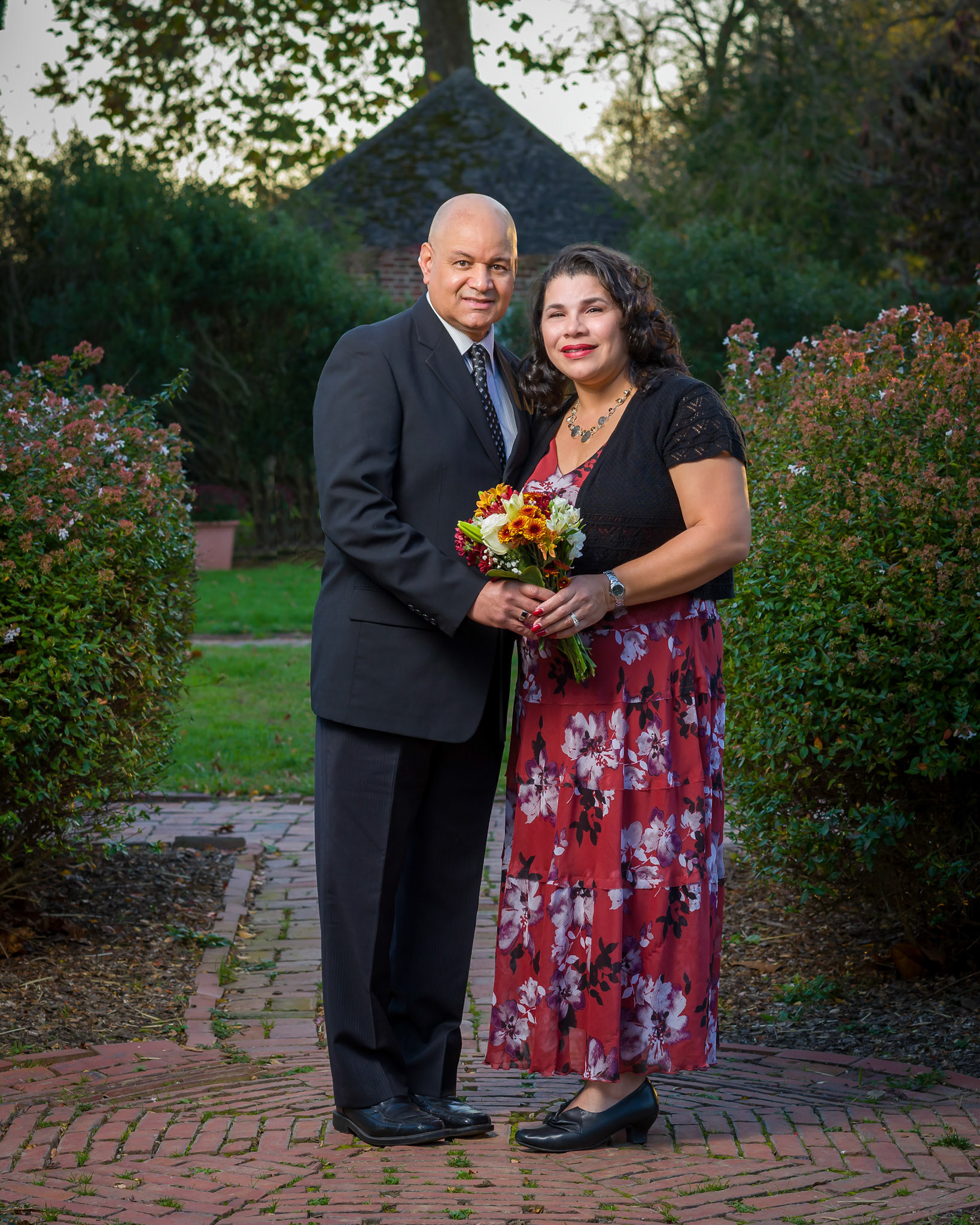 Couple in Park Full Portrait