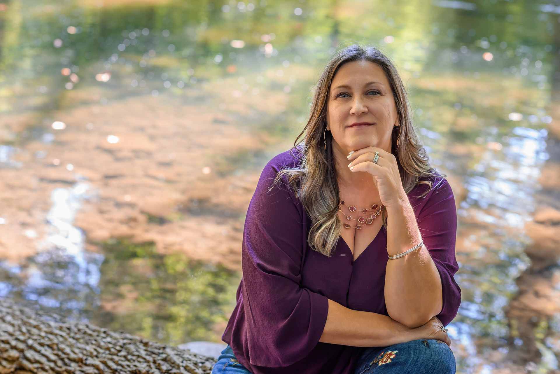 Outdoor Portrait of a woman at a lake