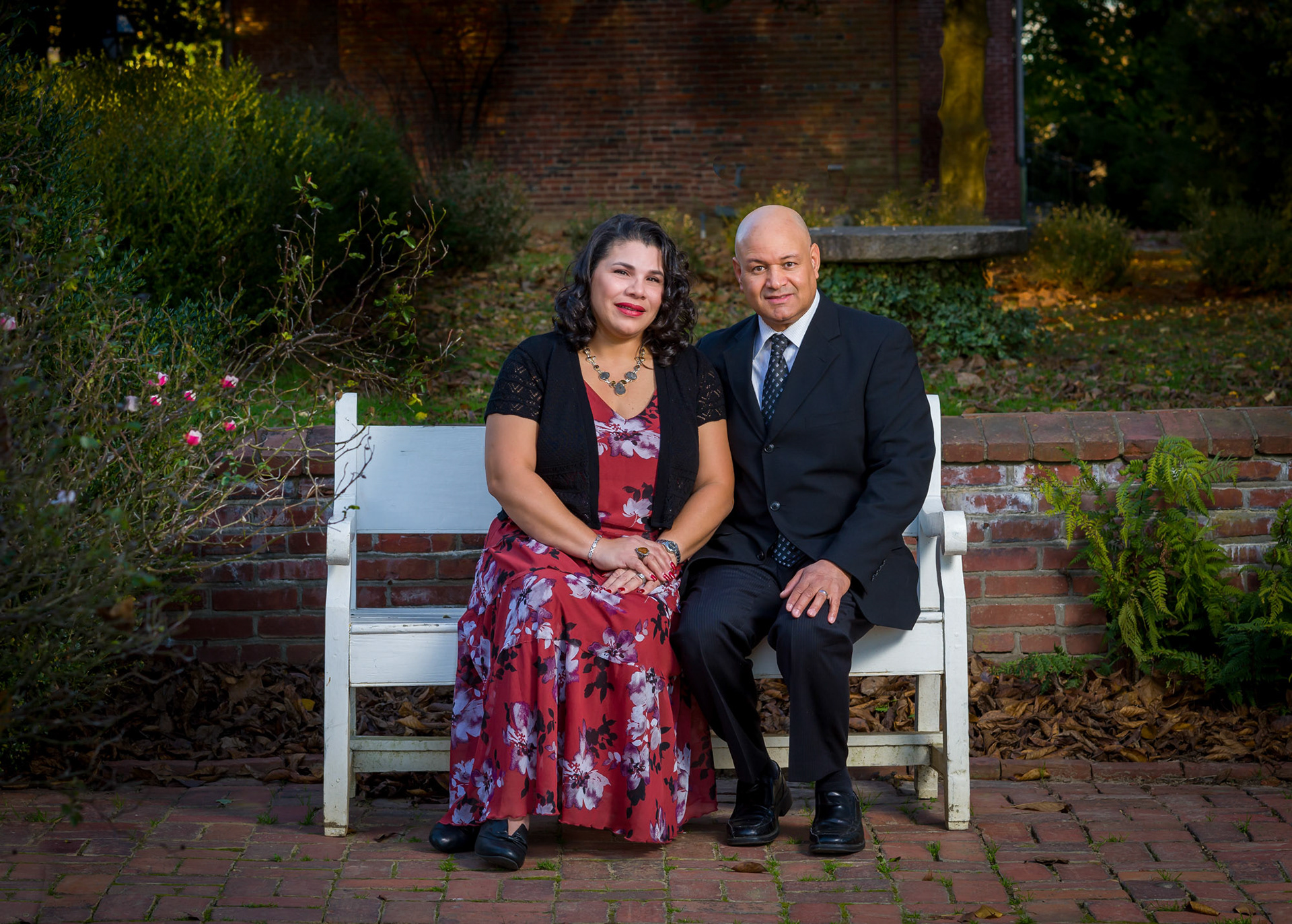 Couple in Park Full Portrait