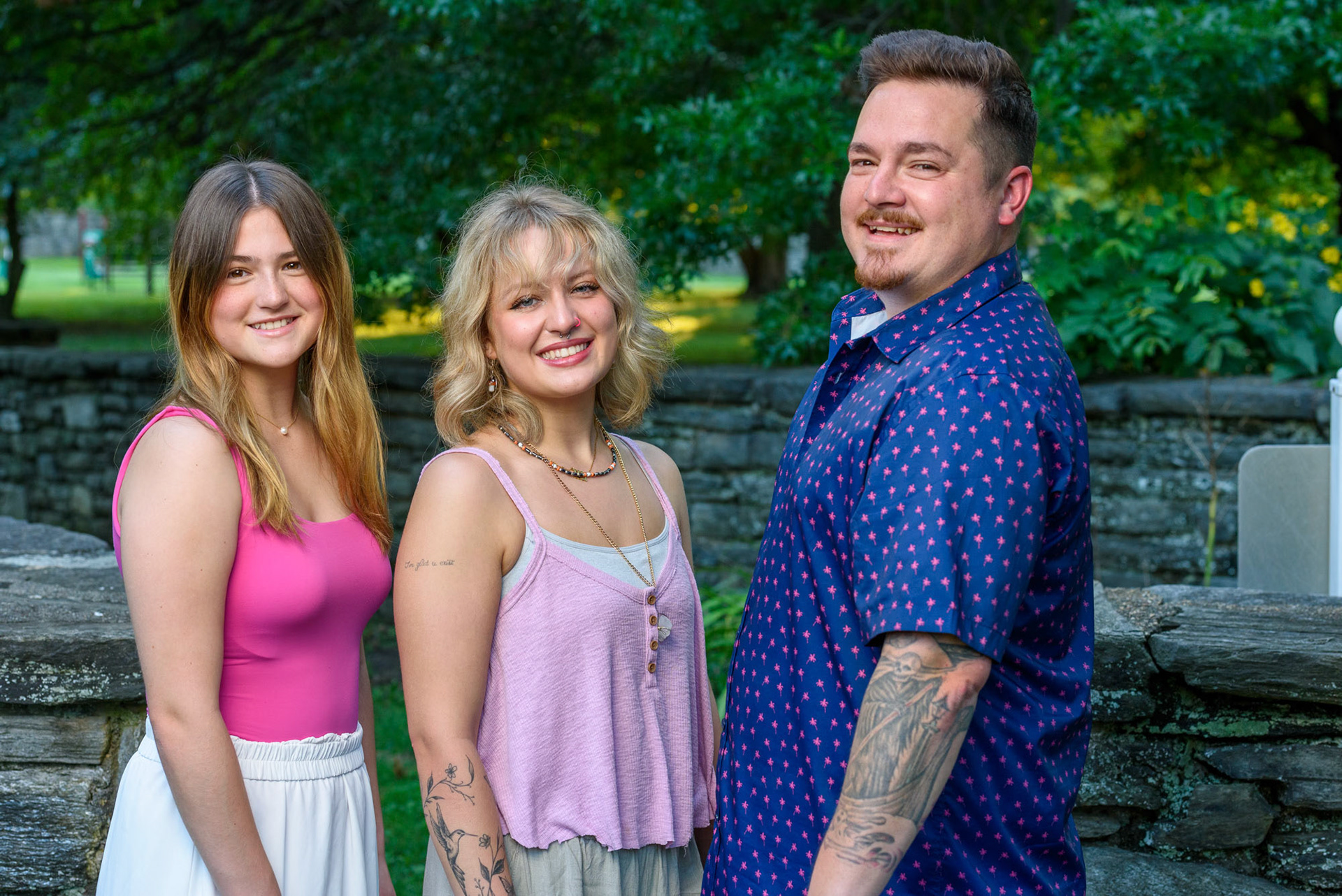 Family photographs in a  park in Wilmington