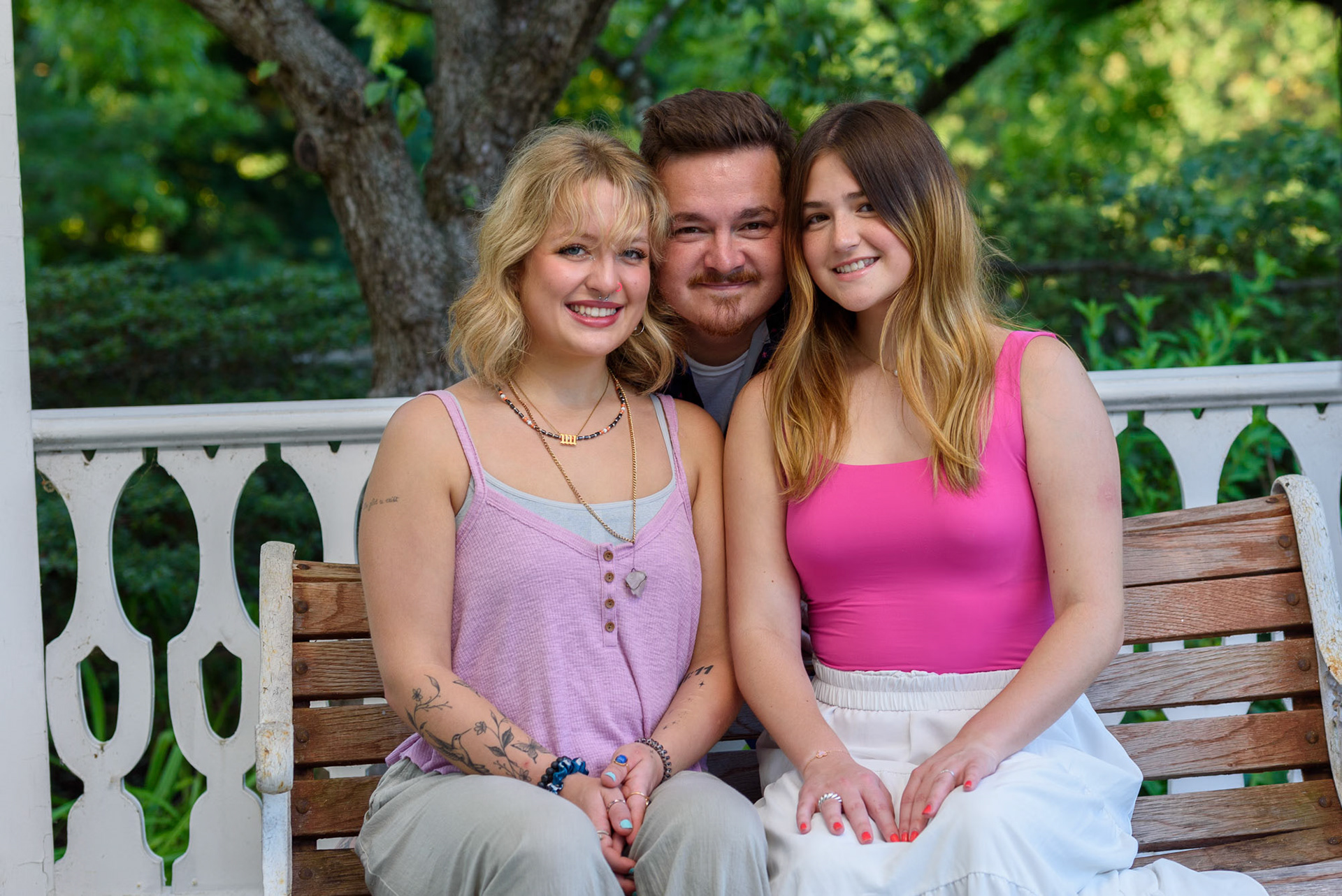 Family photographs in a  park in Wilmington