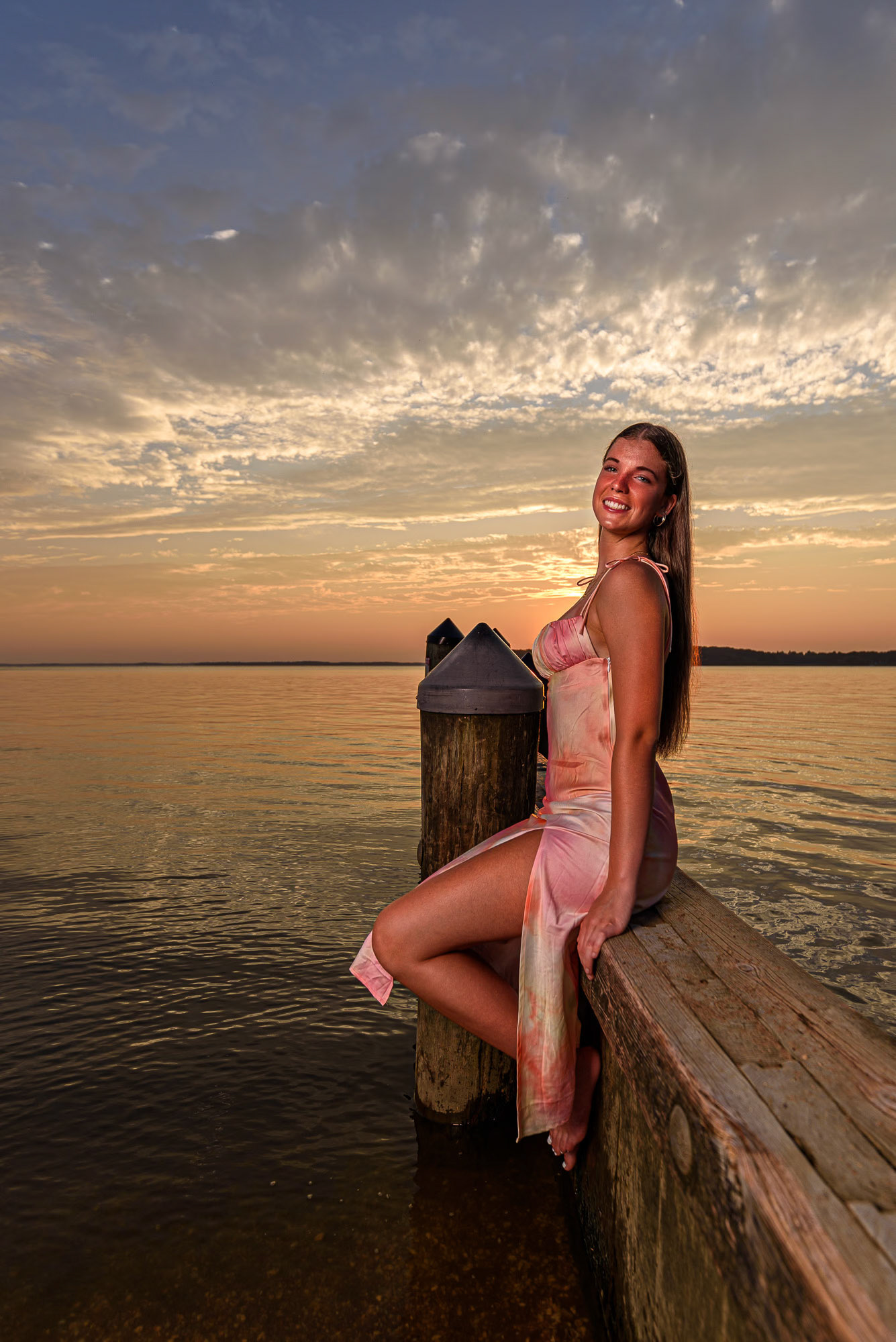 High School Senior Female Sunset Beach Photography
