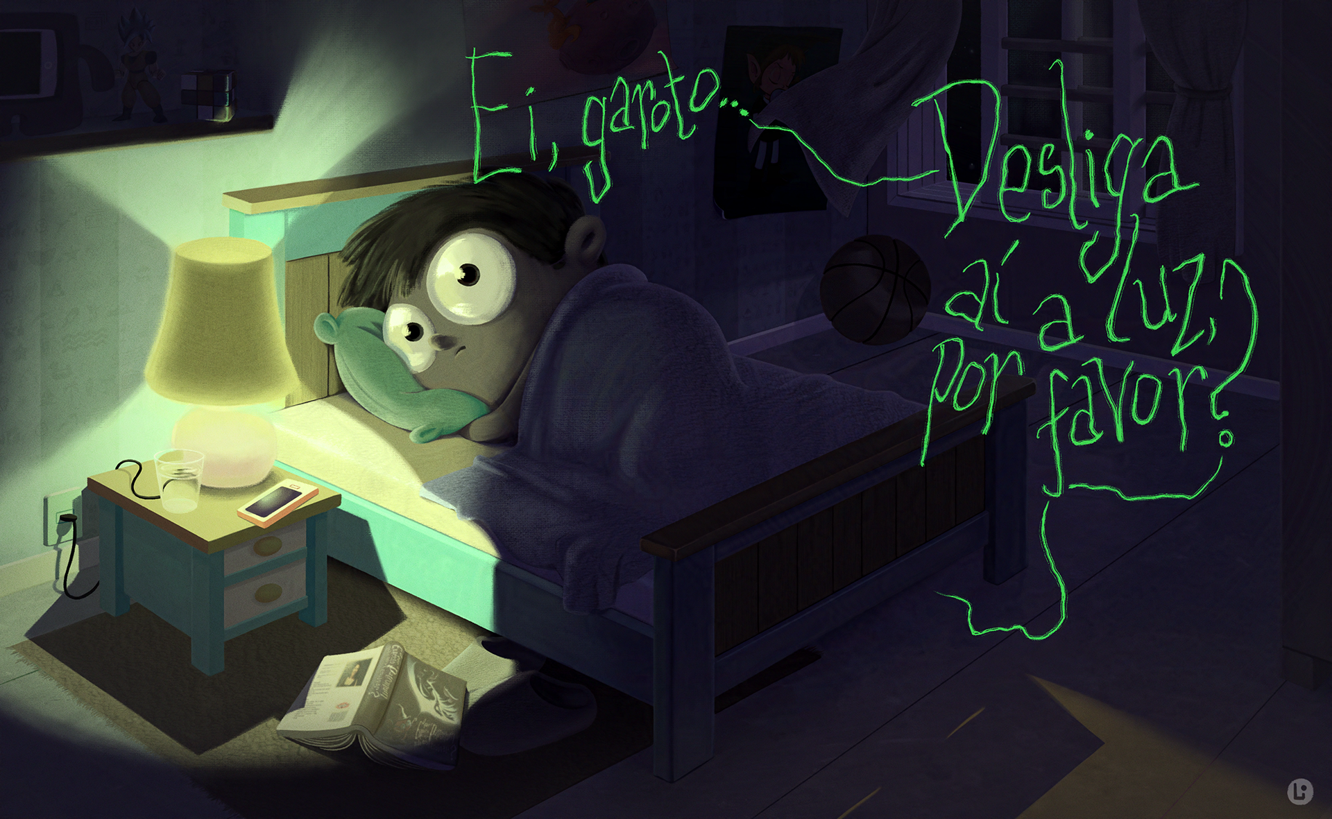 "Hey, kid... will you please turn off the light?"