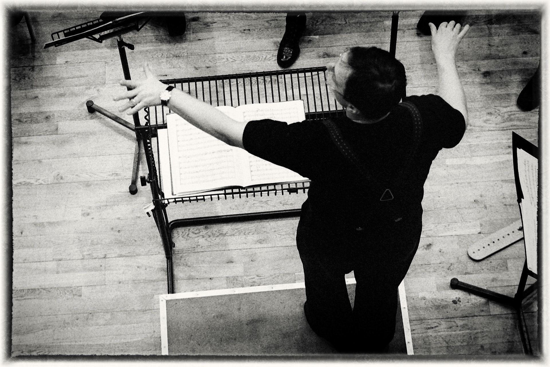Sakari Oramo rehearsing the CBSO in 2005