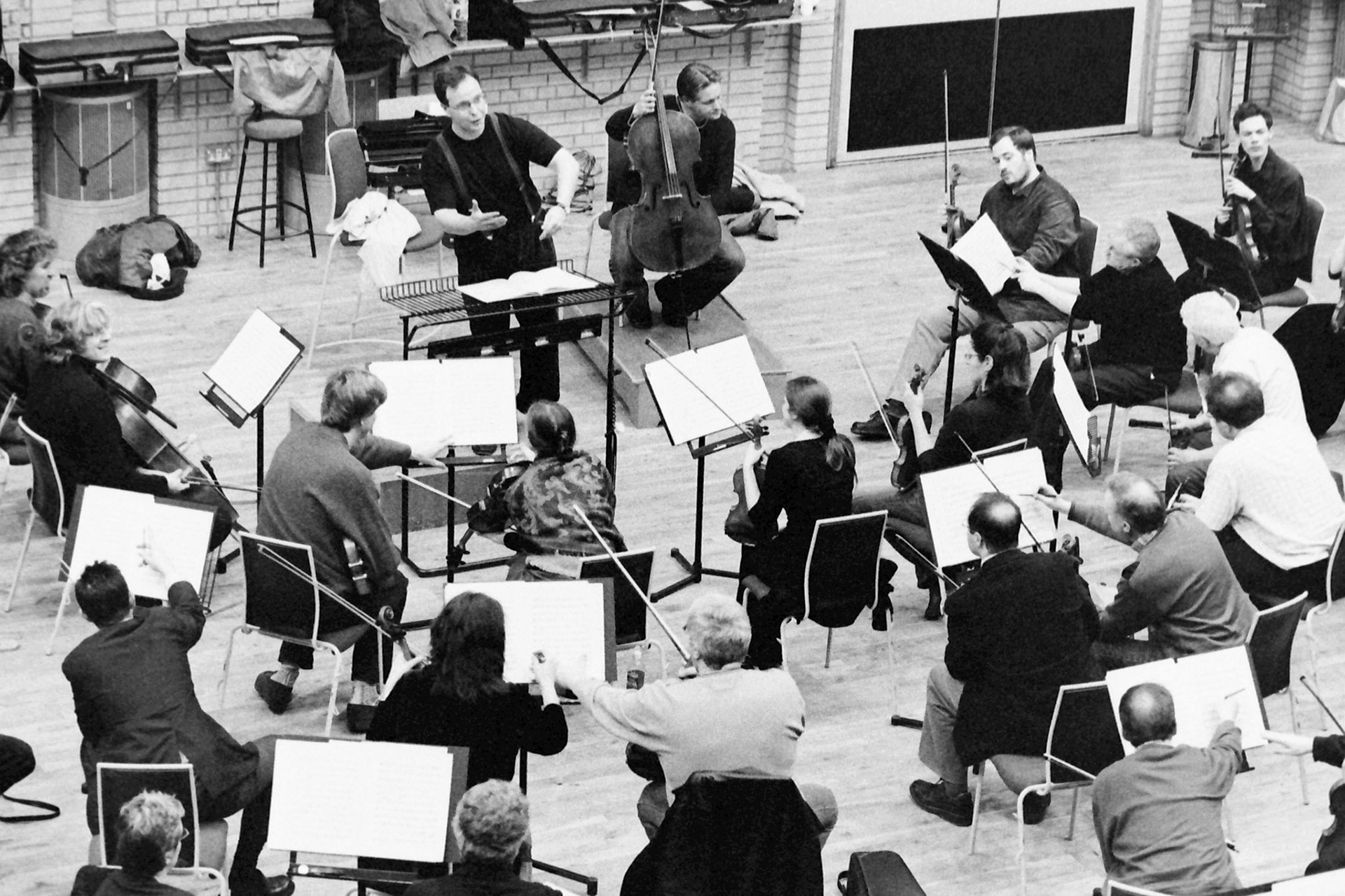 Sakari Oramo rehearsing the CBSO in 2005