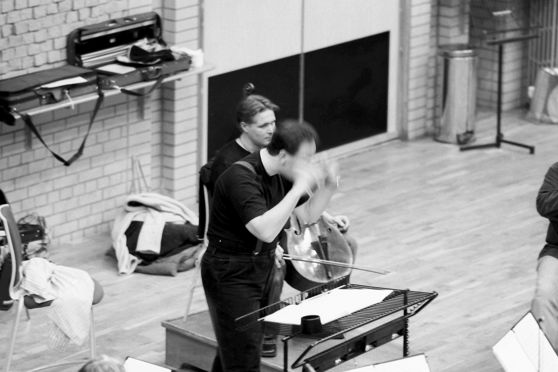 Sakari Oramo rehearsing the CBSO in 2005
