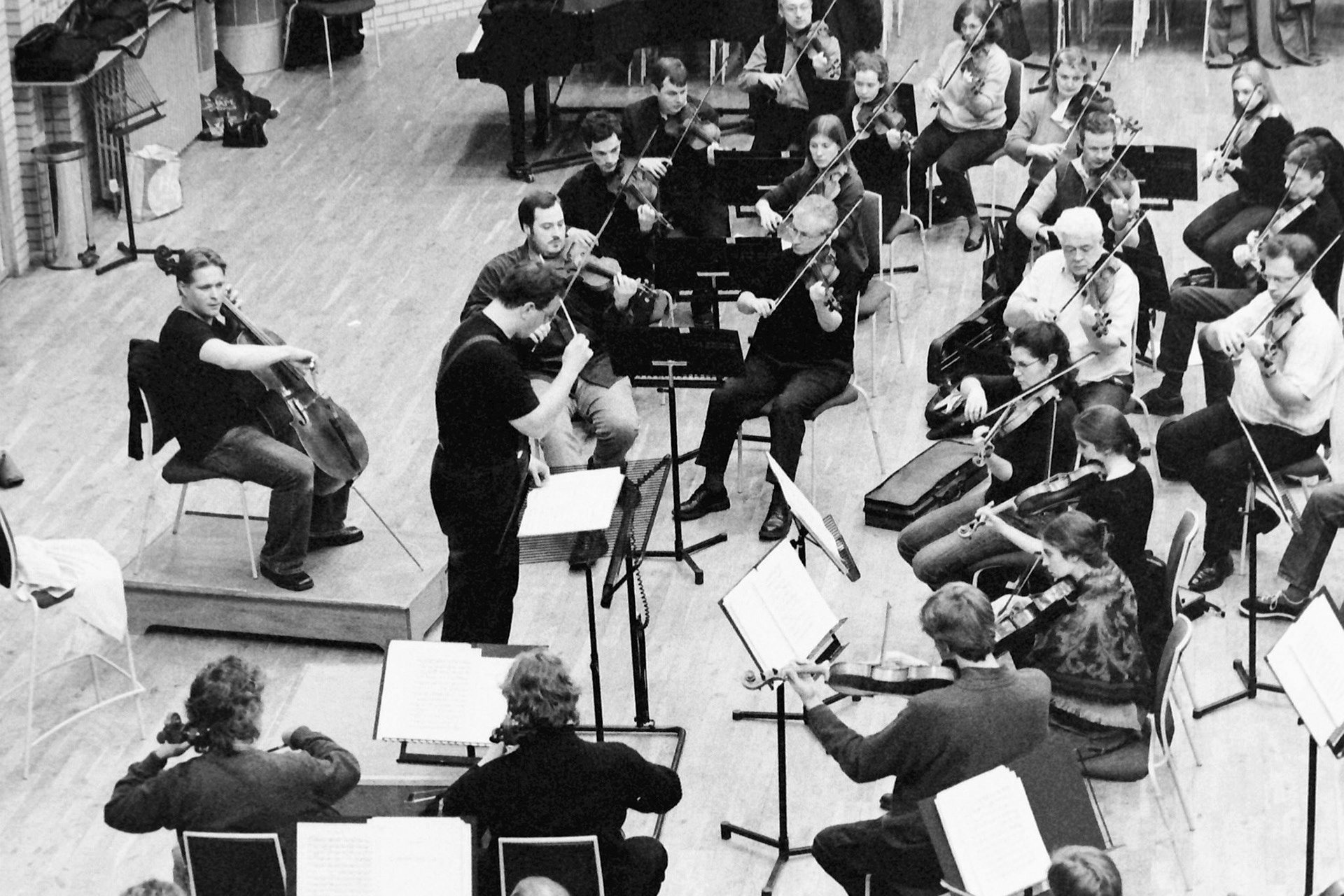 Sakari Oramo rehearsing the CBSO in 2005