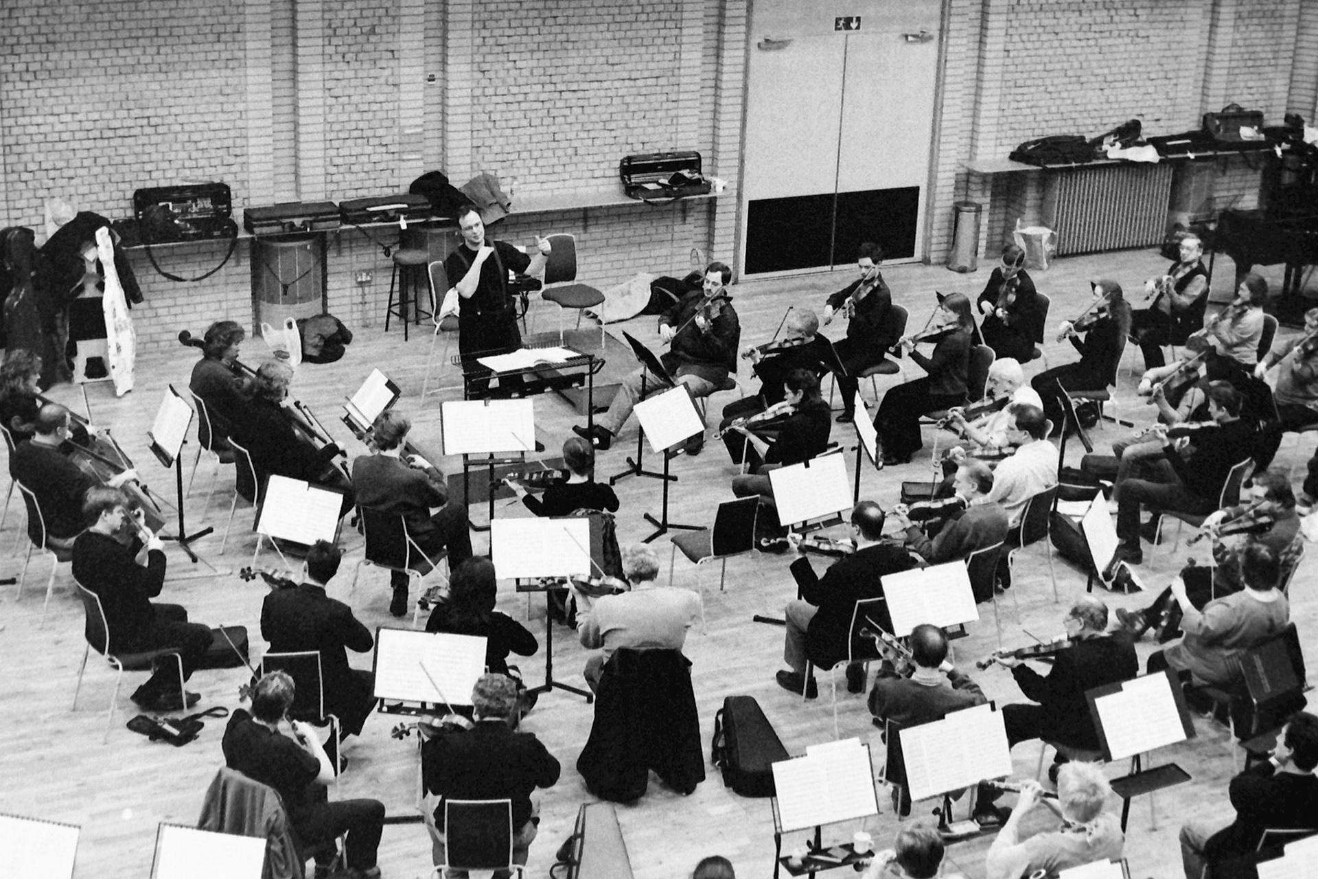 Sakari Oramo rehearsing the CBSO in 2005