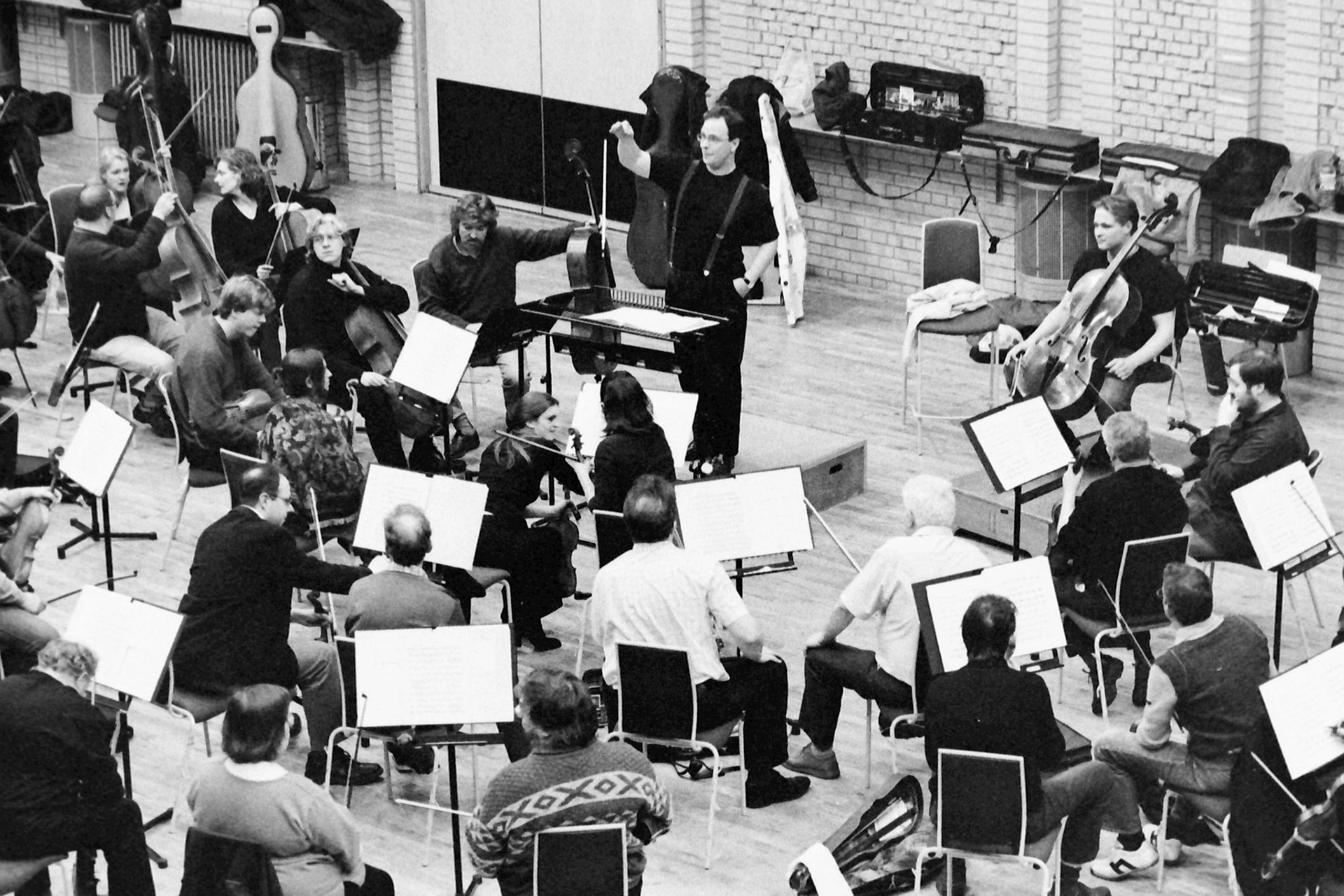 Sakari Oramo rehearsing the CBSO in 2005