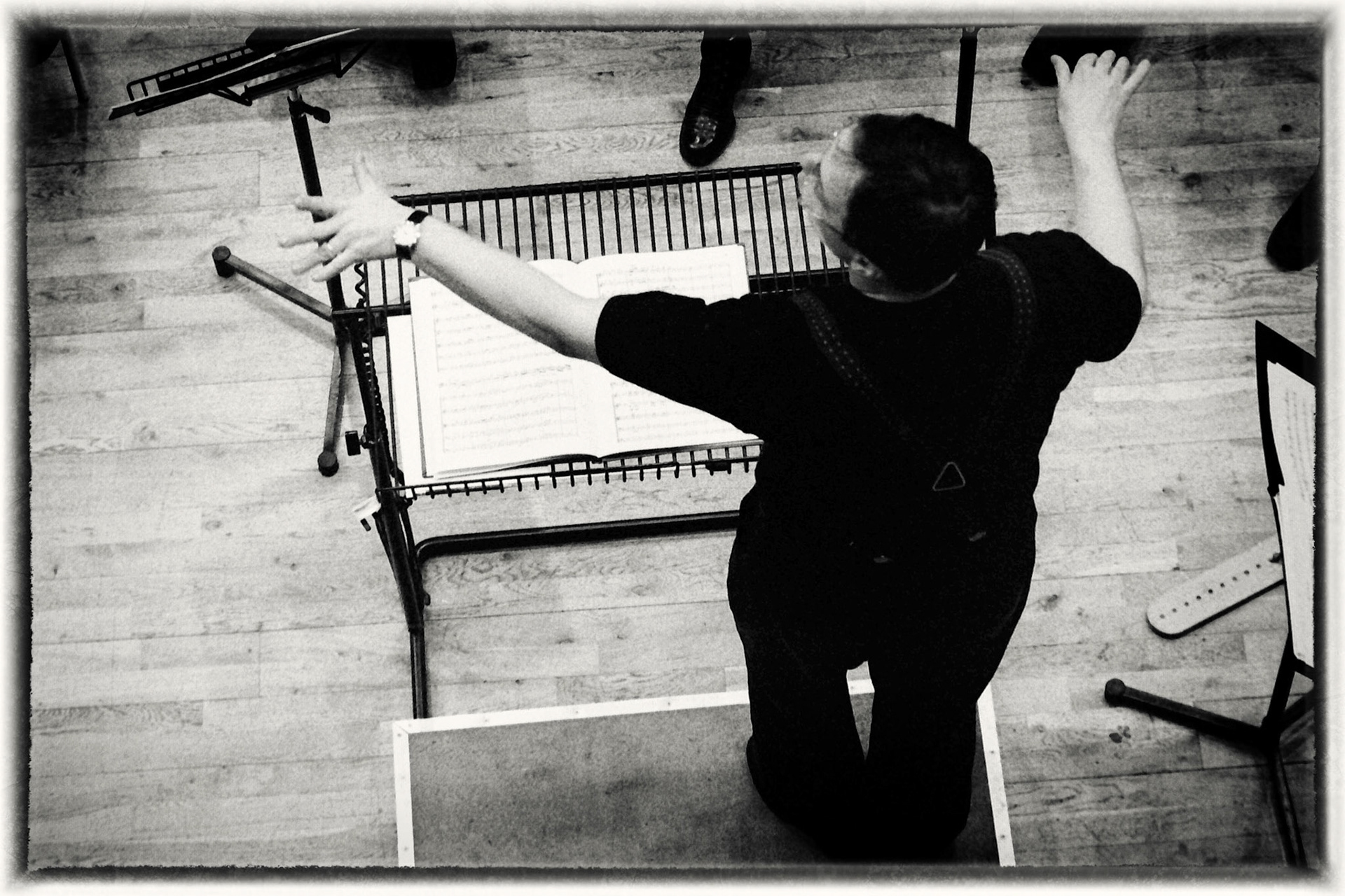 Sakari Oramo rehearsing the CBSO in 2005