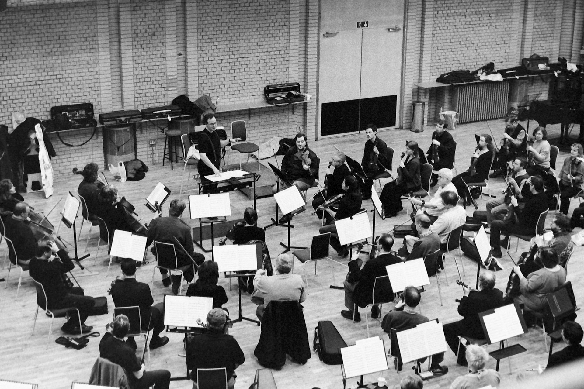 Sakari Oramo rehearsing the CBSO in 2005