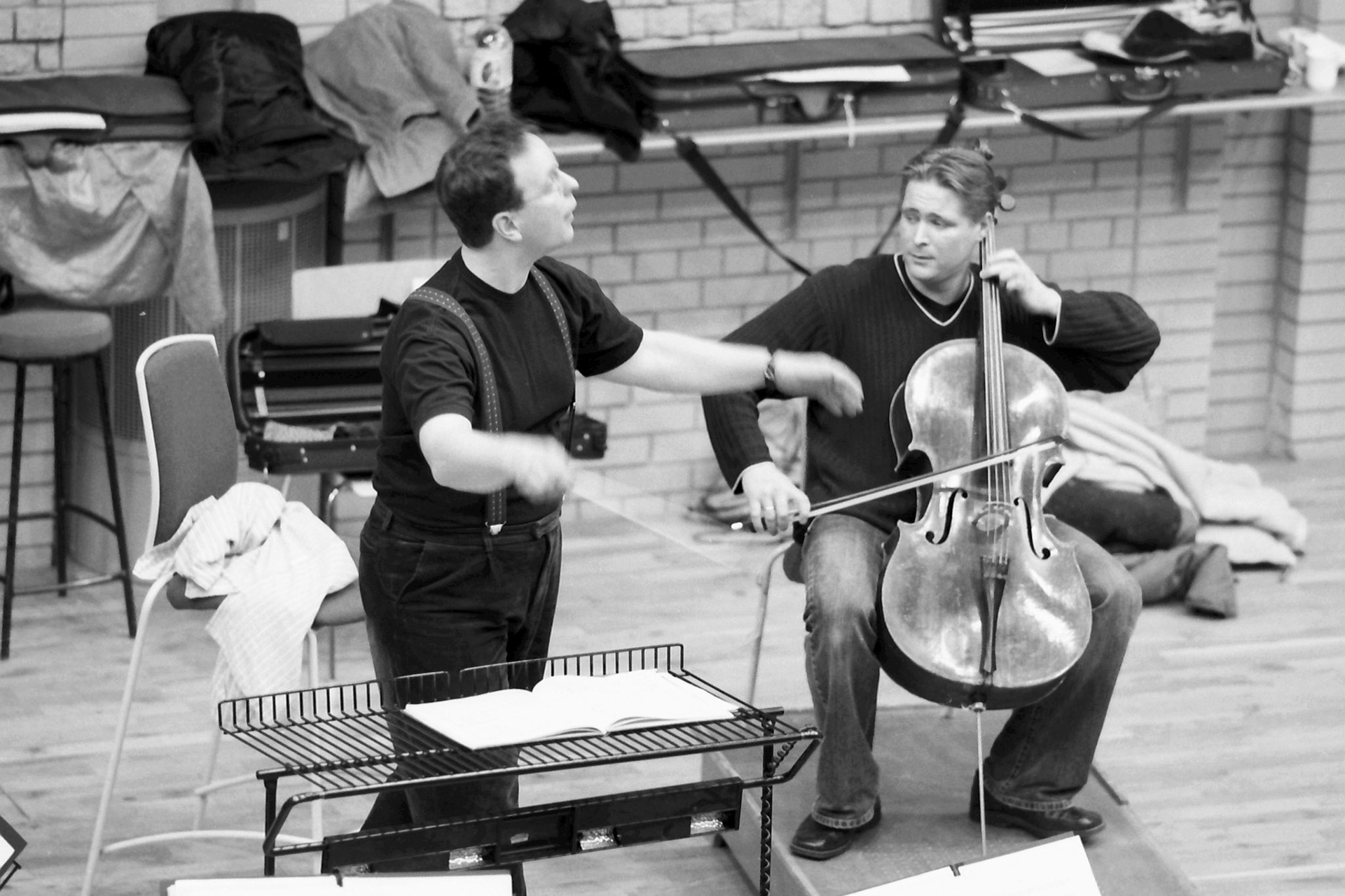 Sakari Oramo rehearsing the CBSO in 2005