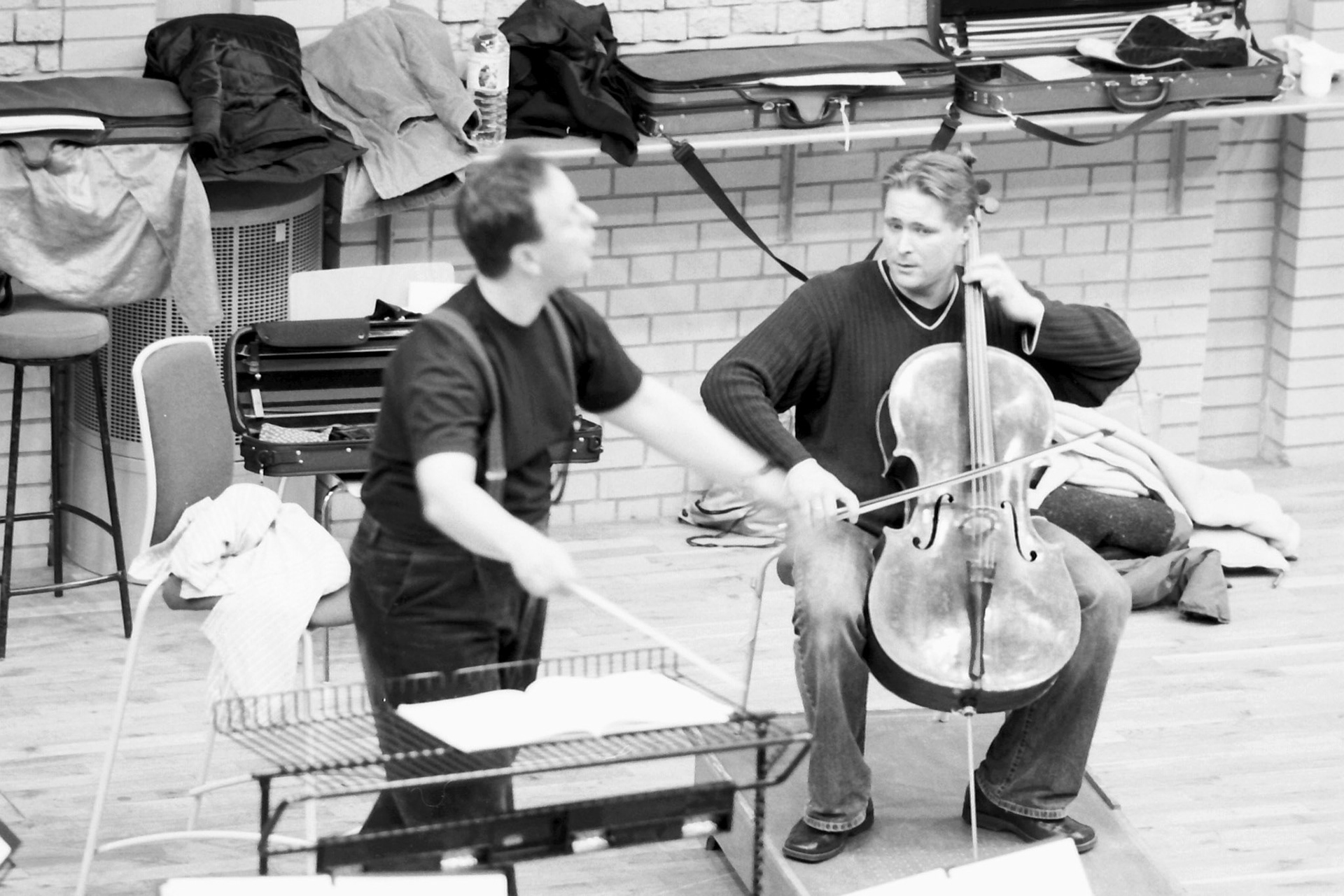 Sakari Oramo rehearsing the CBSO in 2005